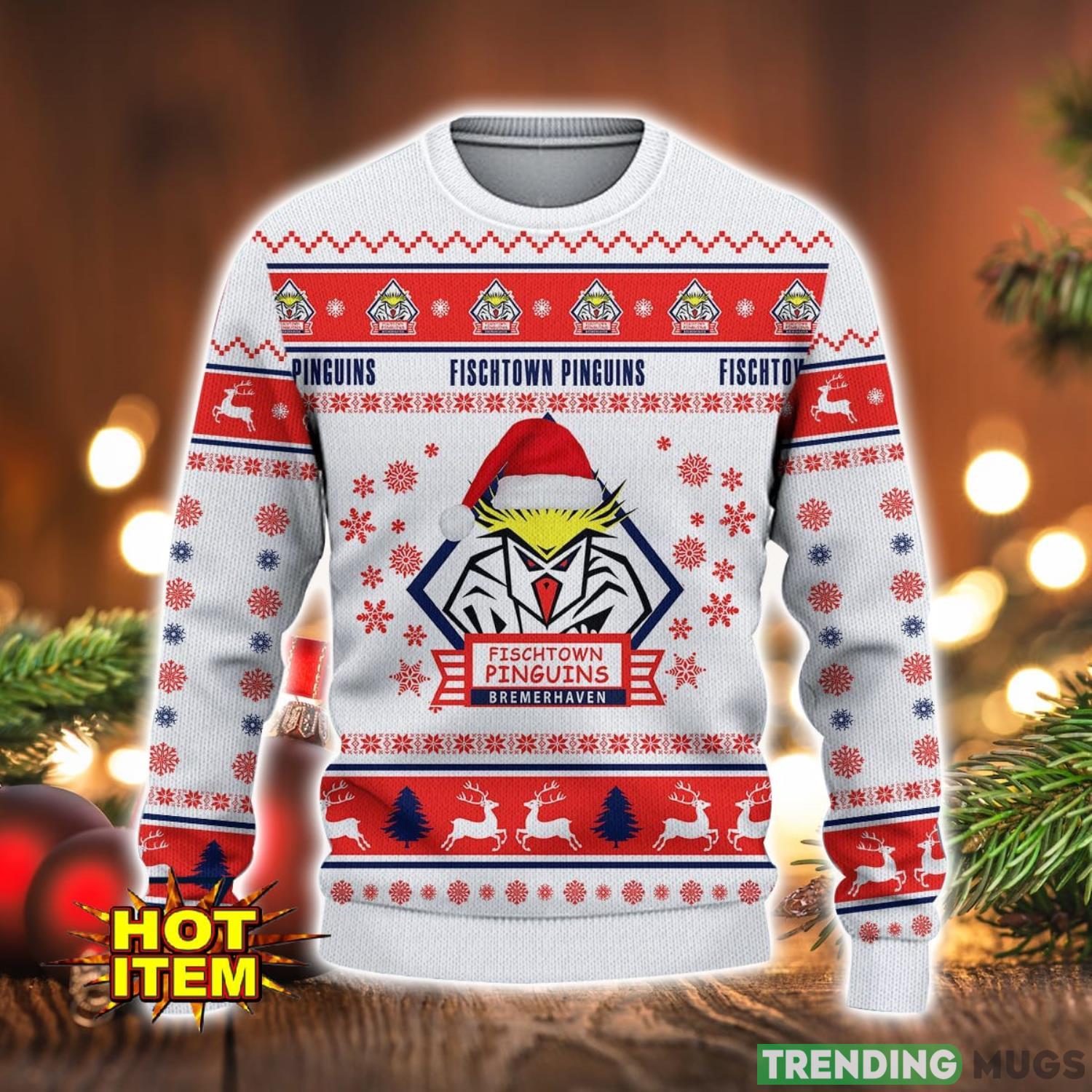 Fischtown Pinguins 3D Ugly Christmas Sweater For Men And Women Sport Fans 3D Sweater Fischtown Pinguins 3D Ugly Christmas Sweater For Men And Women Sport Fans 3D Sweater