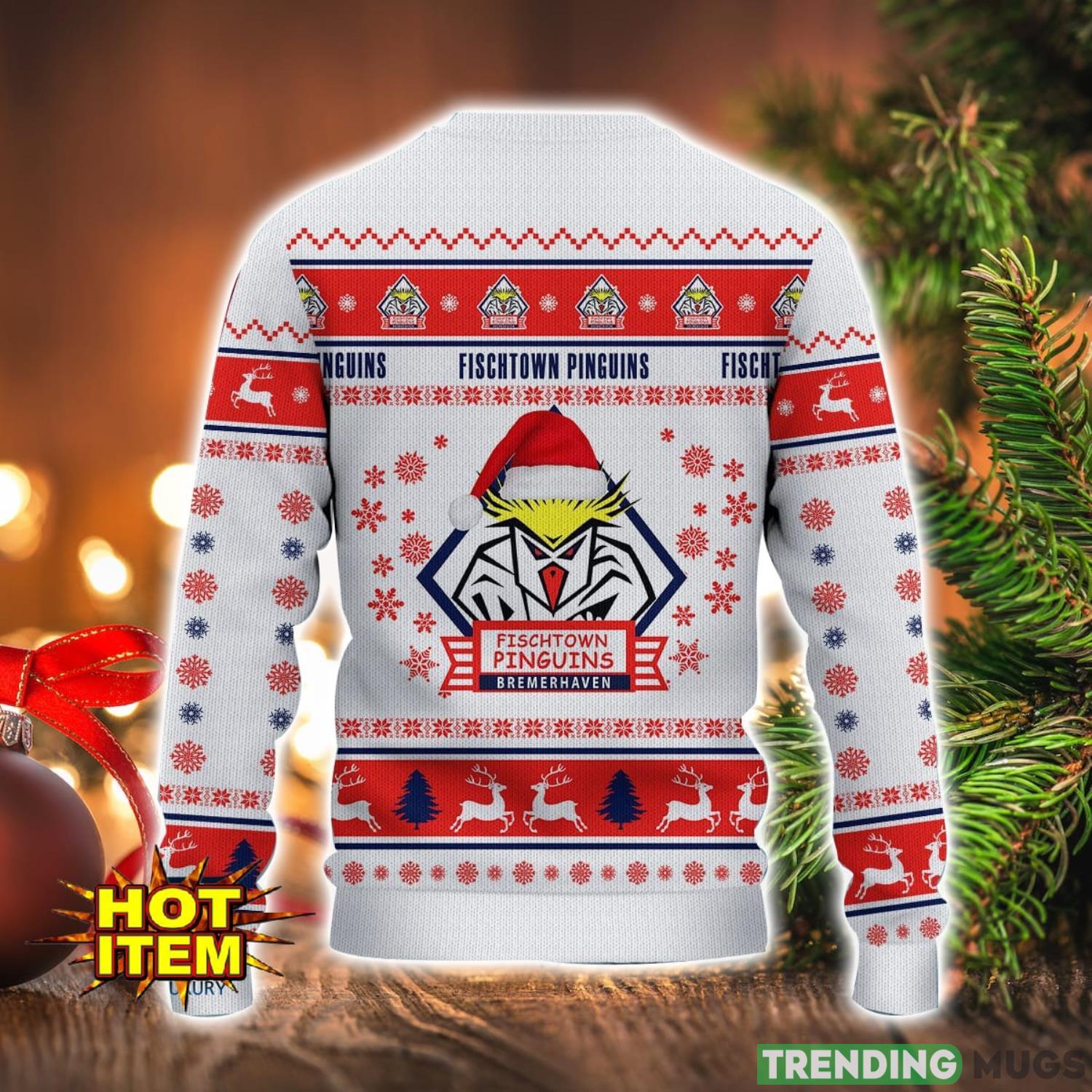 Fischtown Pinguins 3D Ugly Christmas Sweater For Men And Women Sport Fans 3D Sweater Fischtown Pinguins 3D Ugly Christmas Sweater For Men And Women Sport Fans 3D Sweater