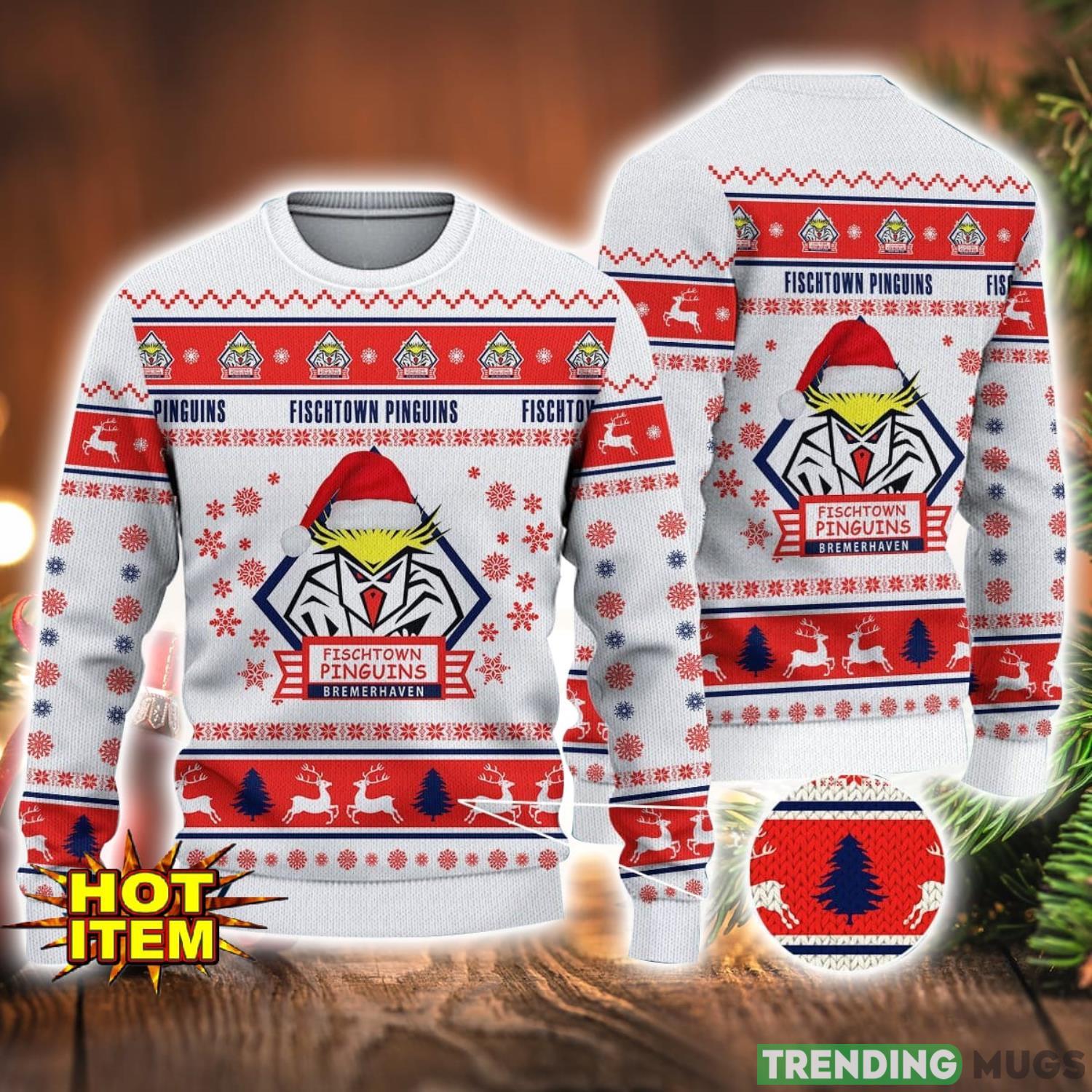 Fischtown Pinguins 3D Ugly Christmas Sweater For Men And Women Sport Fans Product Photo 1 Fischtown Pinguins 3D Ugly Christmas Sweater For Men And Women Sport Fans Product Photo 1