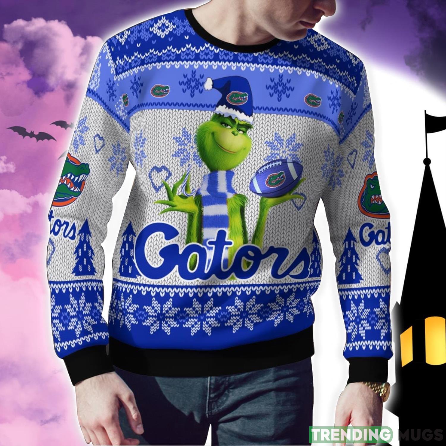 Florida Gators Grinch Snowflake Pattern Ugly Sweater Christmas 3D Sweater Florida Gators Grinch Snowflake Pattern Ugly Sweater Christmas 3D Sweater