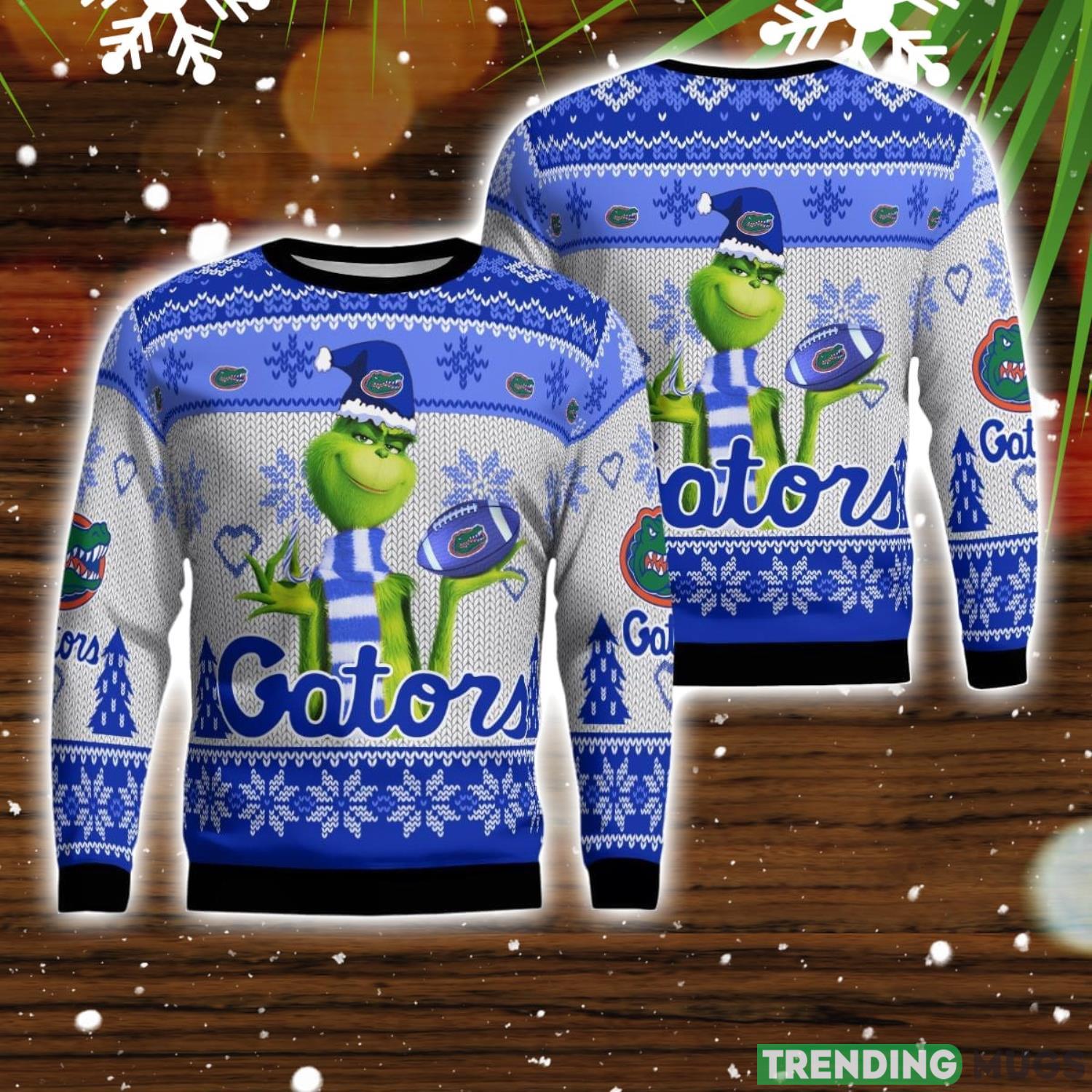 Florida Gators Grinch Snowflake Pattern Ugly Sweater Christmas Product Photo 1 Florida Gators Grinch Snowflake Pattern Ugly Sweater Christmas Product Photo 1