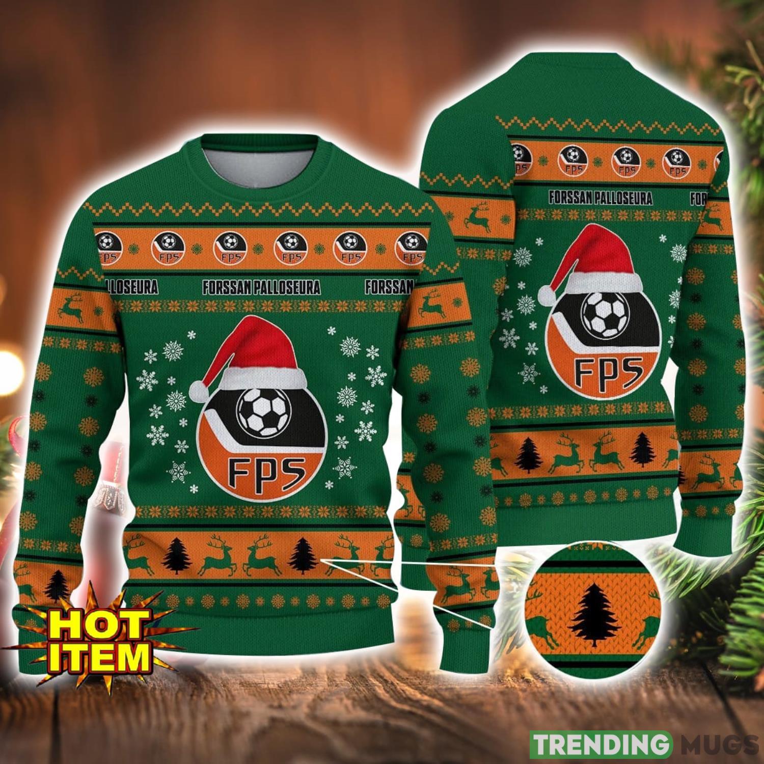 Forssan Palloseura 3D Ugly Christmas Sweater For Men And Women Sport Fans Product Photo 1 Forssan Palloseura 3D Ugly Christmas Sweater For Men And Women Sport Fans Product Photo 1