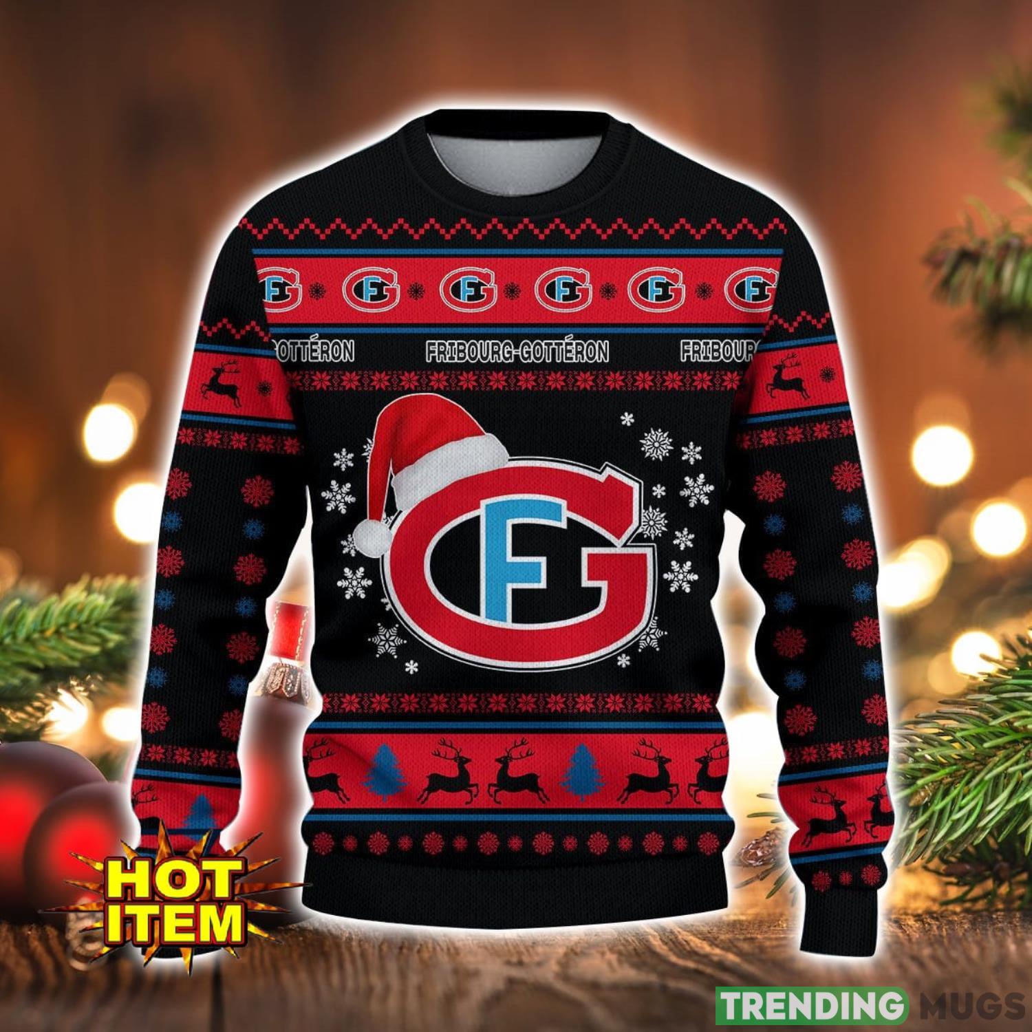 Fribourg Gotteron 3D Ugly Christmas Sweater For Men And Women Sport Fans 3D Sweater Fribourg Gotteron 3D Ugly Christmas Sweater For Men And Women Sport Fans 3D Sweater