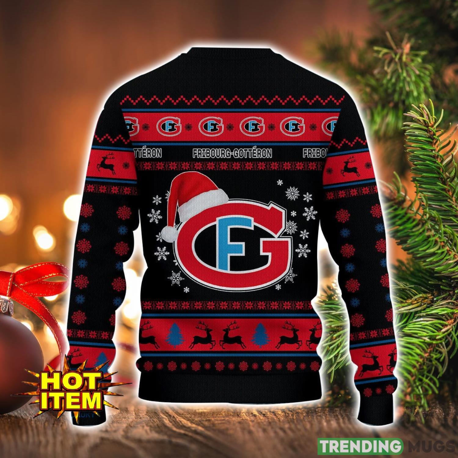 Fribourg Gotteron 3D Ugly Christmas Sweater For Men And Women Sport Fans 3D Sweater Fribourg Gotteron 3D Ugly Christmas Sweater For Men And Women Sport Fans 3D Sweater
