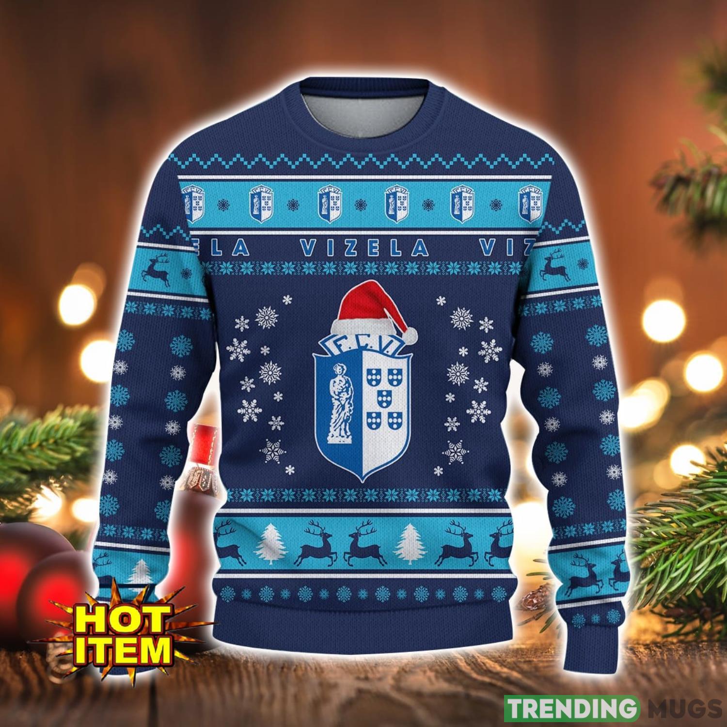 Futebol Clube de Vizela 3D Ugly Christmas Sweater For Men And Women Sport Fans 3D Sweater Futebol Clube de Vizela 3D Ugly Christmas Sweater For Men And Women Sport Fans 3D Sweater