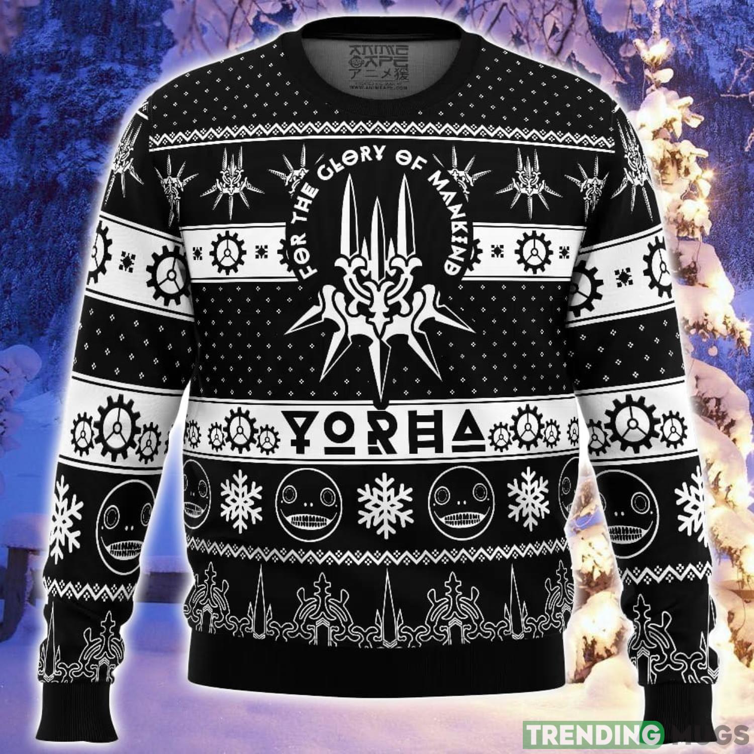 Game of Yorha Nier Automata Ugly Christmas Sweater Holiday Gift Christmas Sweater Product Photo 1 Game of Yorha Nier Automata Ugly Christmas Sweater Holiday Gift Christmas Sweater Product Photo 1