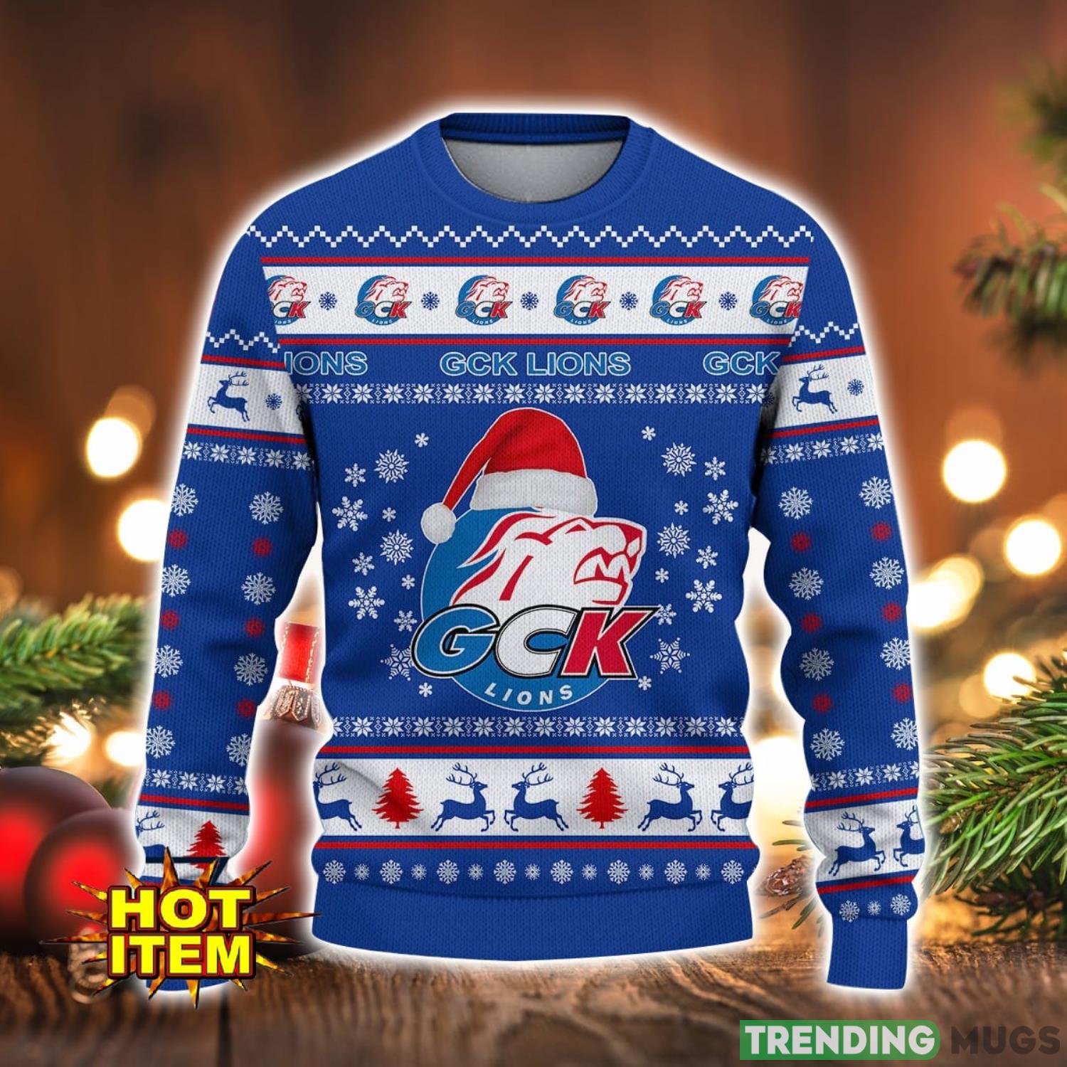 GCK Lions 3D Ugly Christmas Sweater For Men And Women Sport Fans 3D Sweater GCK Lions 3D Ugly Christmas Sweater For Men And Women Sport Fans 3D Sweater