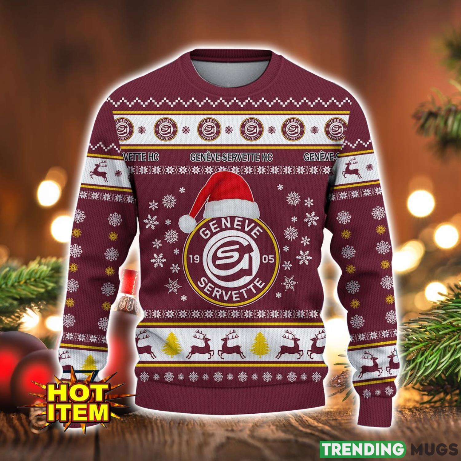 Geneve Servette HC 3D Ugly Christmas Sweater For Men And Women Sport Fans 3D Sweater Geneve Servette HC 3D Ugly Christmas Sweater For Men And Women Sport Fans 3D Sweater