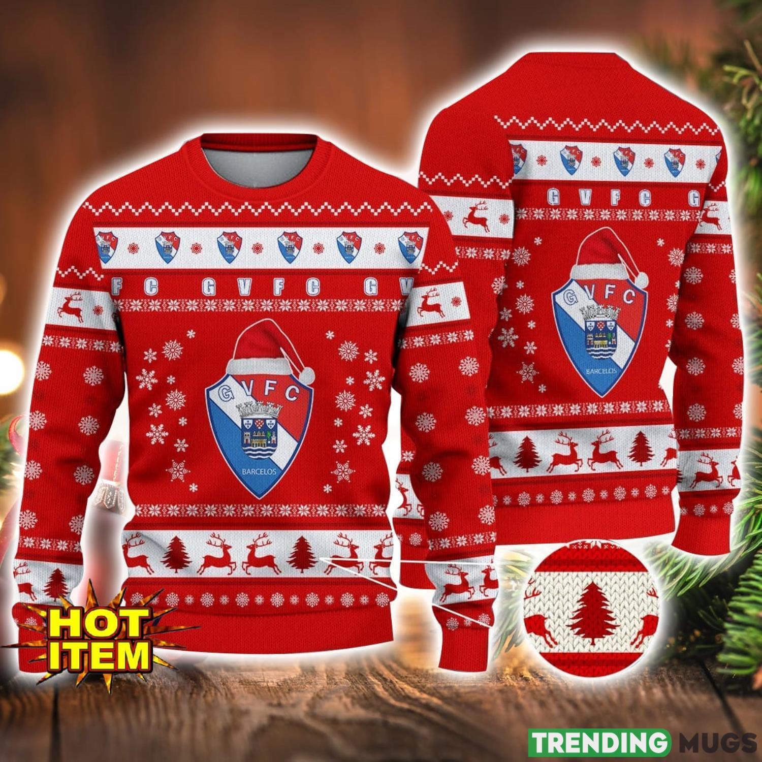 Gil Vicente Futebol Clube 3D Ugly Christmas Sweater For Men And Women Sport Fans Product Photo 1 Gil Vicente Futebol Clube 3D Ugly Christmas Sweater For Men And Women Sport Fans Product Photo 1