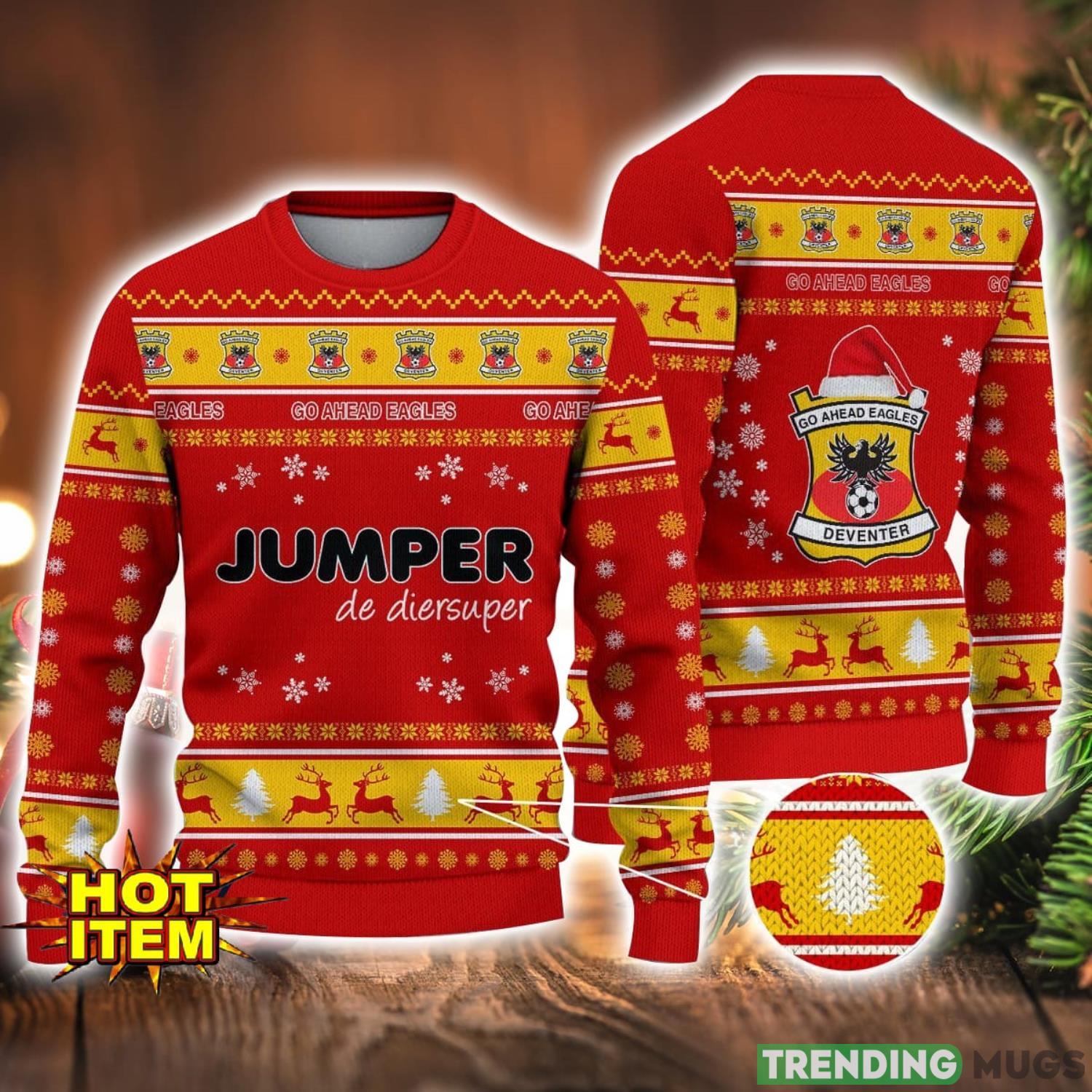 Go Ahead Eagles 3D Ugly Christmas Sweater For Men And Women Sport Fans Product Photo 1 Go Ahead Eagles 3D Ugly Christmas Sweater For Men And Women Sport Fans Product Photo 1