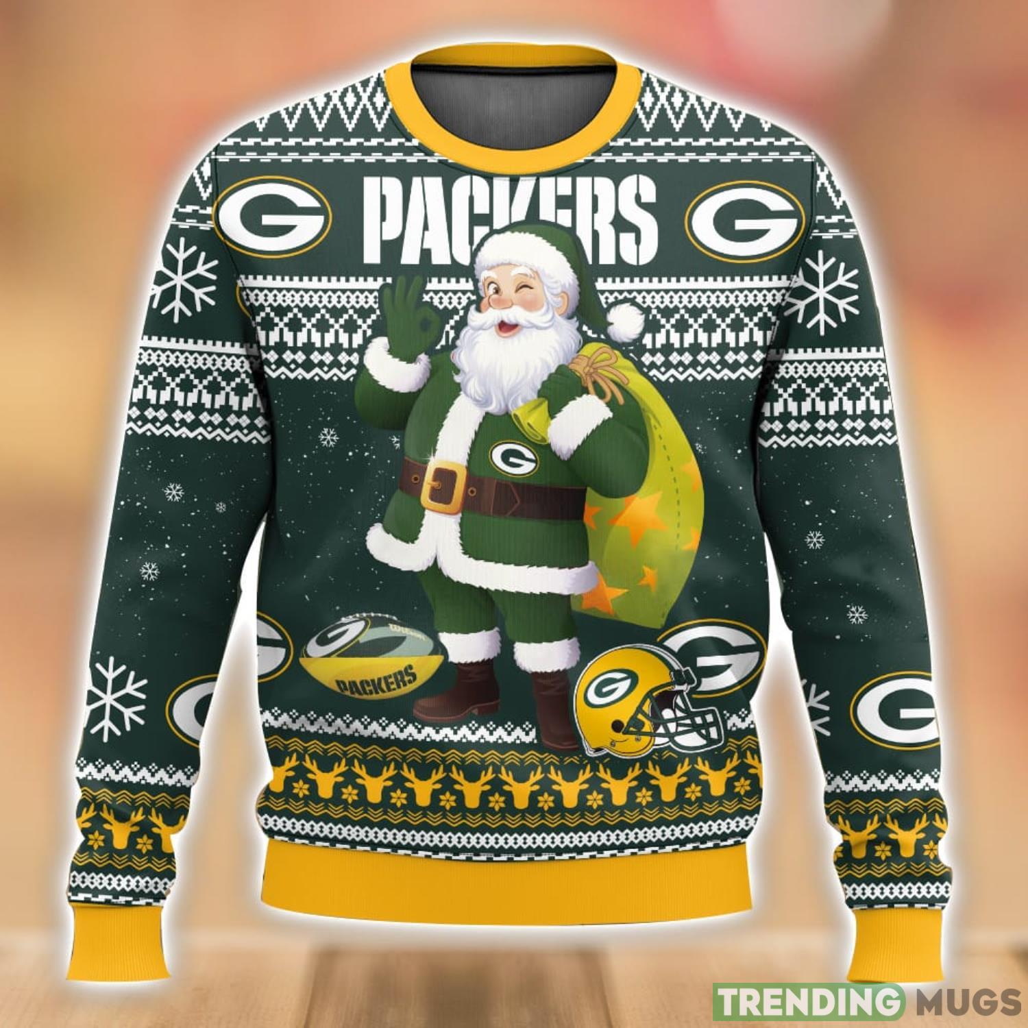 Green Bay Packers Santa Ugly Sweater 3D Printed Men And Women Christmas Gift Product Photo 1 Green Bay Packers Santa Ugly Sweater 3D Printed Men And Women Christmas Gift Product Photo 1