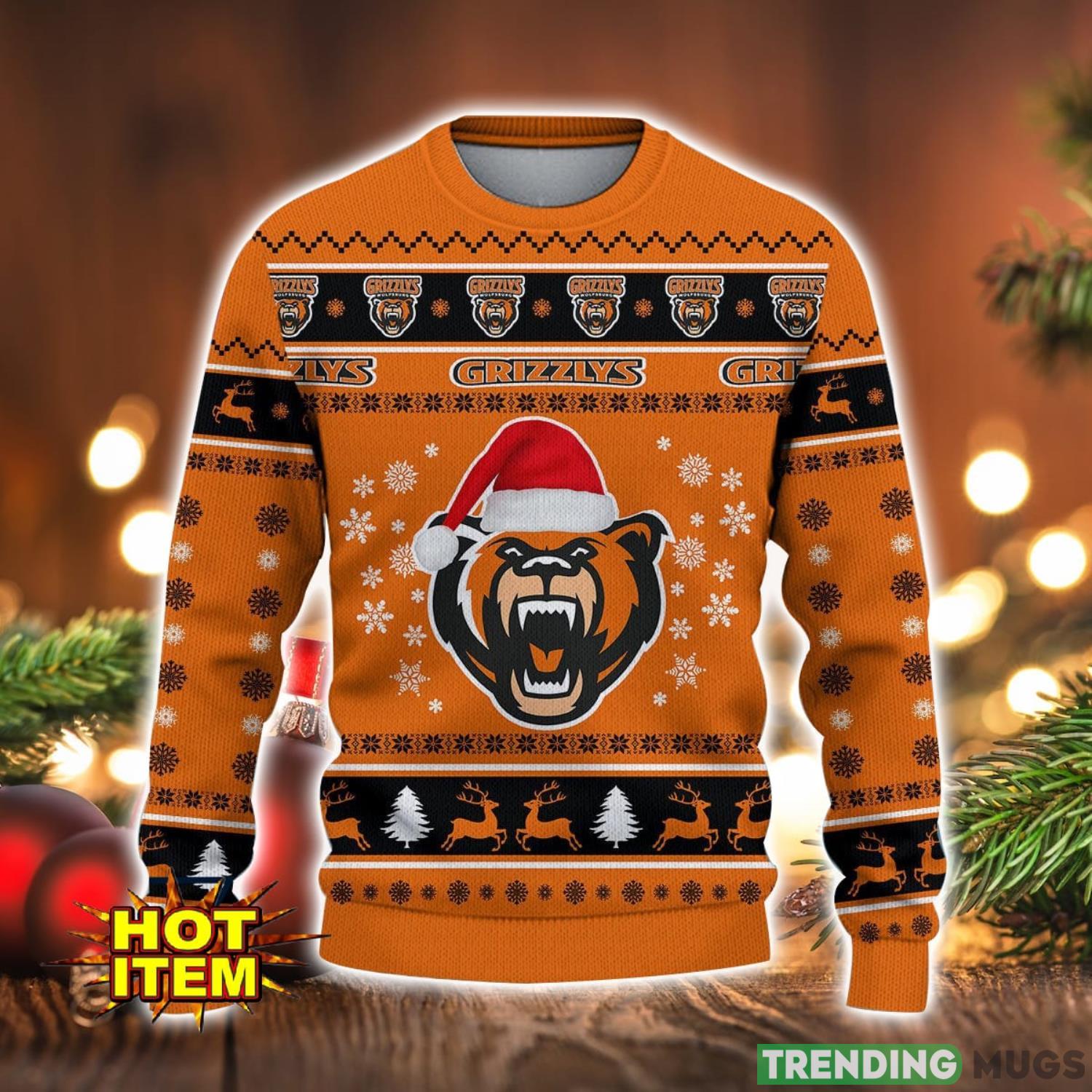 Grizzlys Wolfsburg 3D Ugly Christmas Sweater For Men And Women Sport Fans 3D Sweater Grizzlys Wolfsburg 3D Ugly Christmas Sweater For Men And Women Sport Fans 3D Sweater