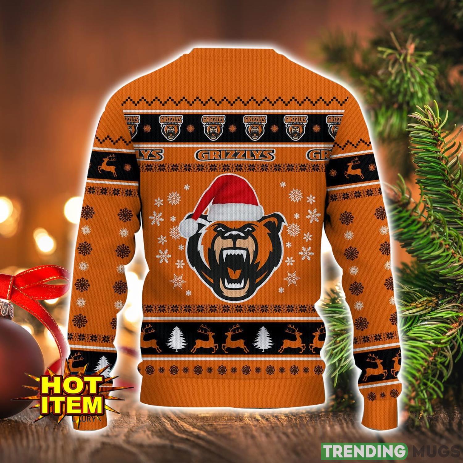 Grizzlys Wolfsburg 3D Ugly Christmas Sweater For Men And Women Sport Fans 3D Sweater Grizzlys Wolfsburg 3D Ugly Christmas Sweater For Men And Women Sport Fans 3D Sweater