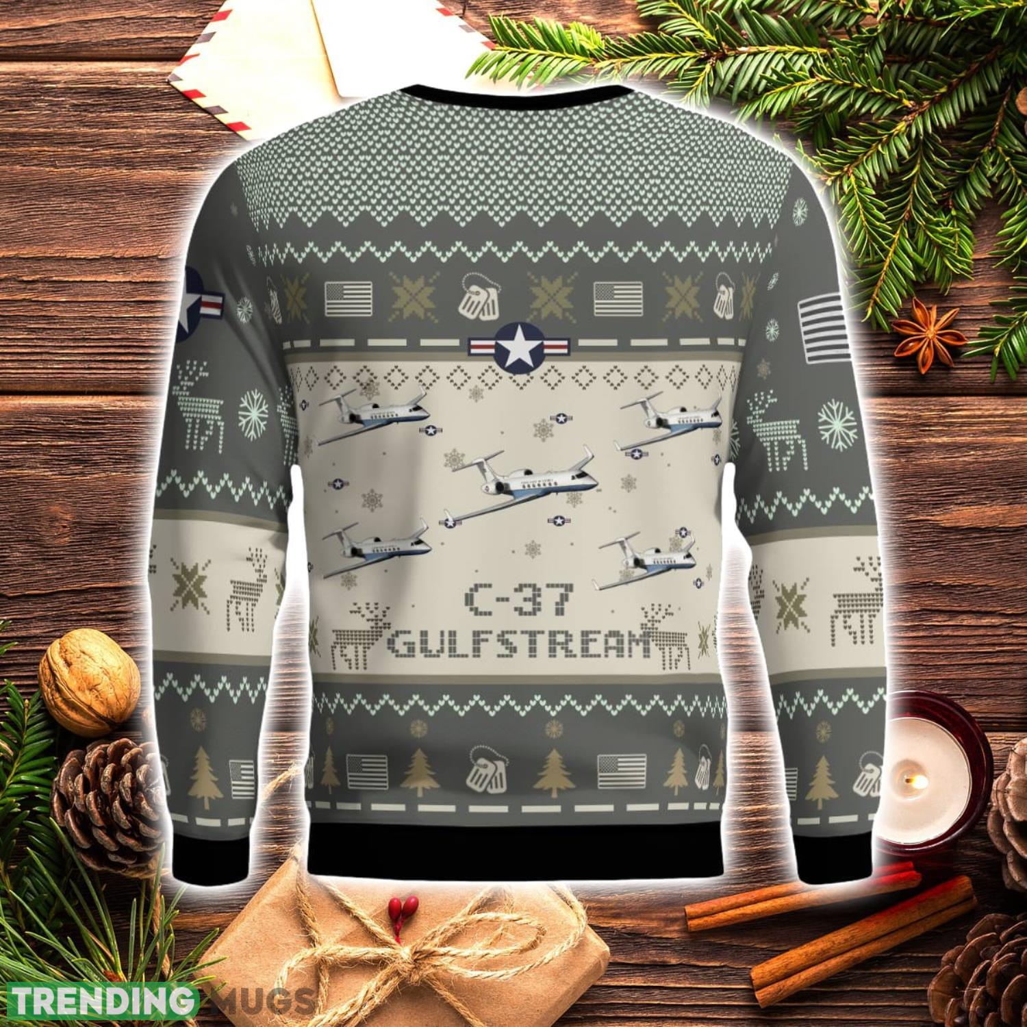 Gulfstream C 37 C37 1 Aircraft New Trend Veteran Sweater Ugly Christmas Sweater Military Christmas Sweater 3D Sweater Gulfstream C 37 C37 1 Aircraft New Trend Veteran Sweater Ugly Christmas Sweater Military Christmas Sweater 3D Sweater