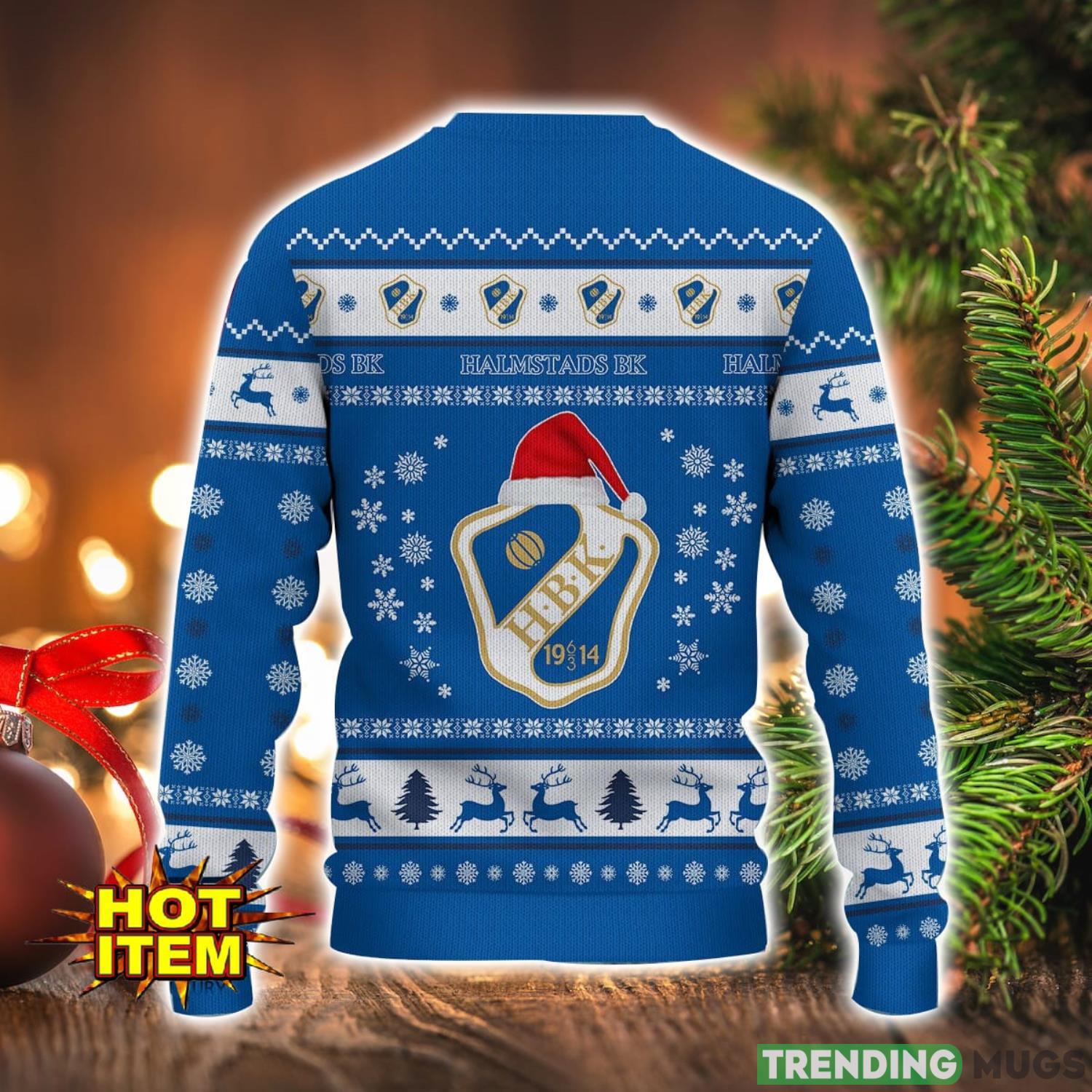 Halmstads BK 3D Ugly Christmas Sweater For Men And Women Sport Fans 3D Sweater Halmstads BK 3D Ugly Christmas Sweater For Men And Women Sport Fans 3D Sweater
