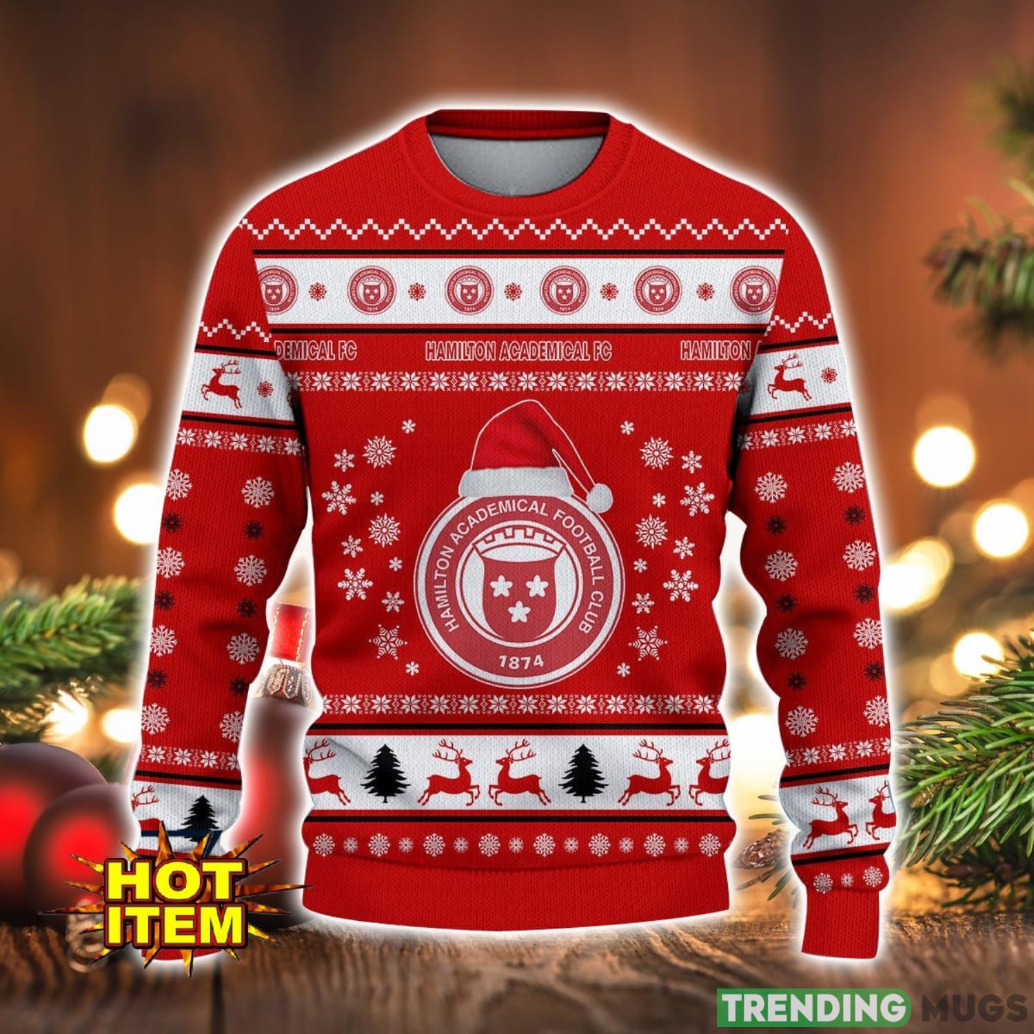 Hamilton Academical F.C. 3D Ugly Christmas Sweater For Men And Women Sport Fans 3D Sweater Hamilton Academical F.C. 3D Ugly Christmas Sweater For Men And Women Sport Fans 3D Sweater