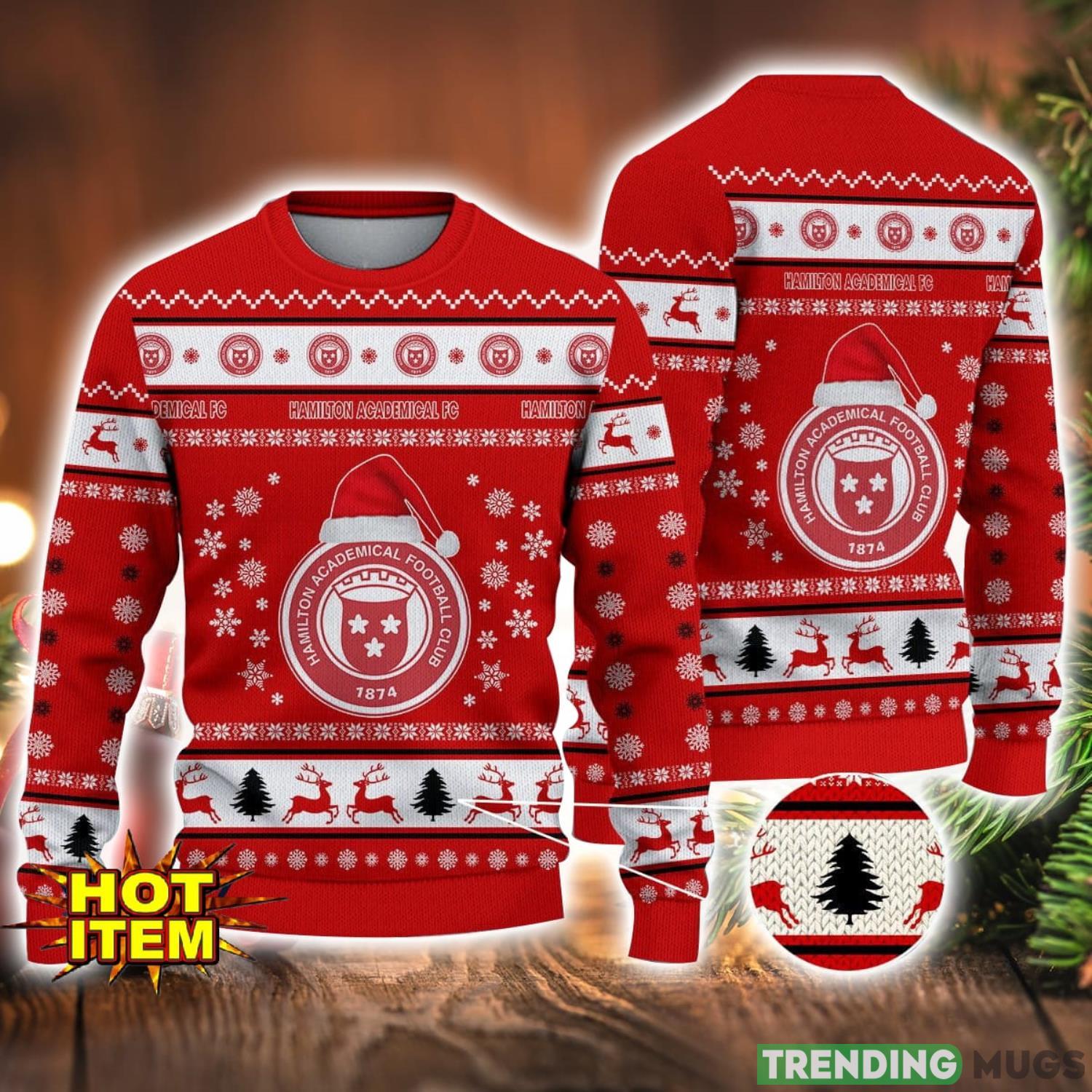 Hamilton Academical F.C. 3D Ugly Christmas Sweater For Men And Women Sport Fans Product Photo 1 Hamilton Academical F.C. 3D Ugly Christmas Sweater For Men And Women Sport Fans Product Photo 1