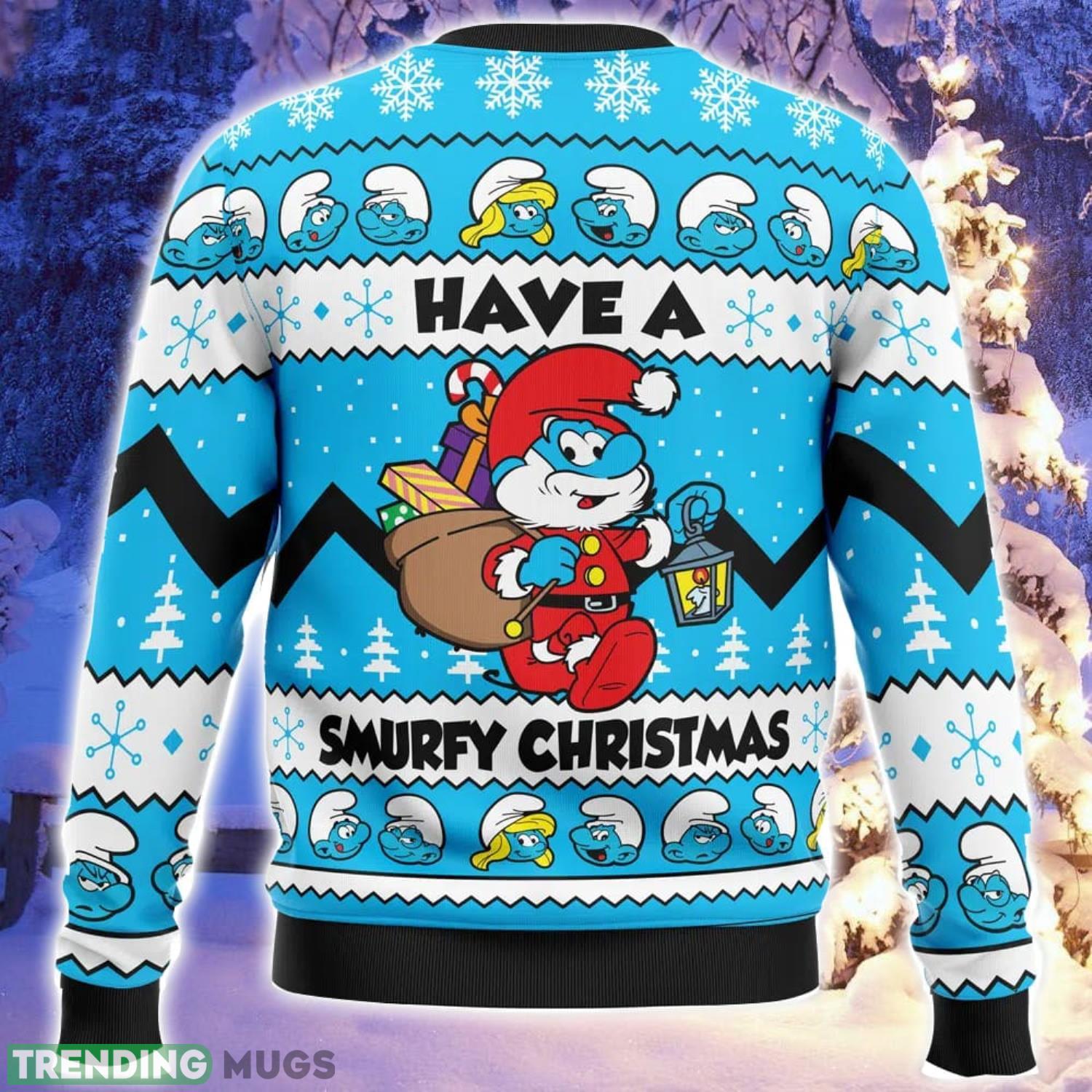 Have a Smurfy Christmas Smurfs Ugly Christmas Sweater Family Christmas Gift Ideas 3D Sweater Have a Smurfy Christmas Smurfs Ugly Christmas Sweater Family Christmas Gift Ideas 3D Sweater