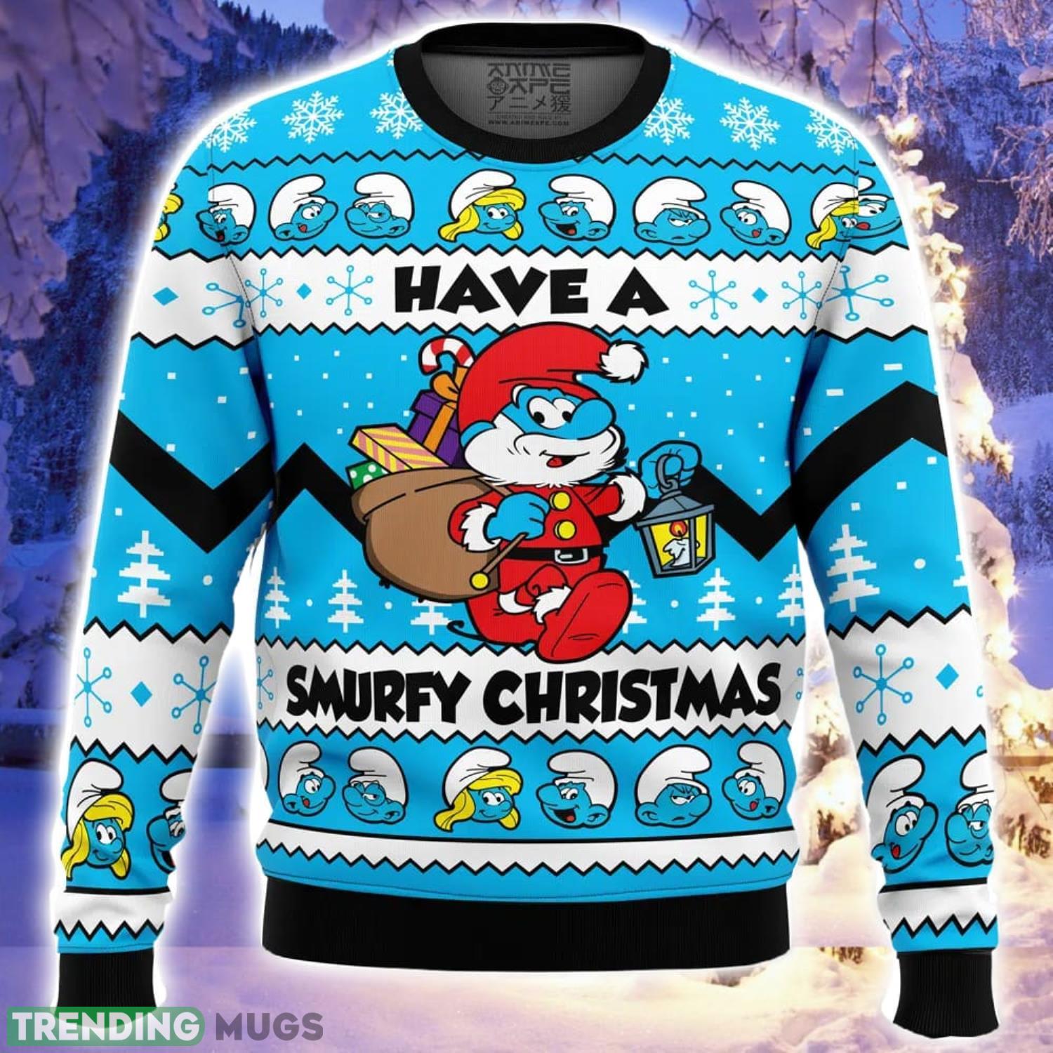 Have a Smurfy Christmas Smurfs Ugly Christmas Sweater Family Christmas Gift Ideas Product Photo 1 Have a Smurfy Christmas Smurfs Ugly Christmas Sweater Family Christmas Gift Ideas Product Photo 1