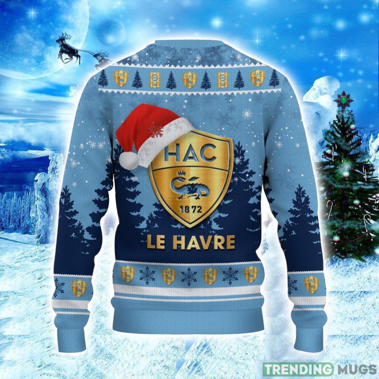 Havre Athletic Club Logo Wearing Santa Hat Ugly Christmas Sweater Unisex 3D Christmas sweater 3D Sweater Havre Athletic Club Logo Wearing Santa Hat Ugly Christmas Sweater Unisex 3D Christmas sweater 3D Sweater