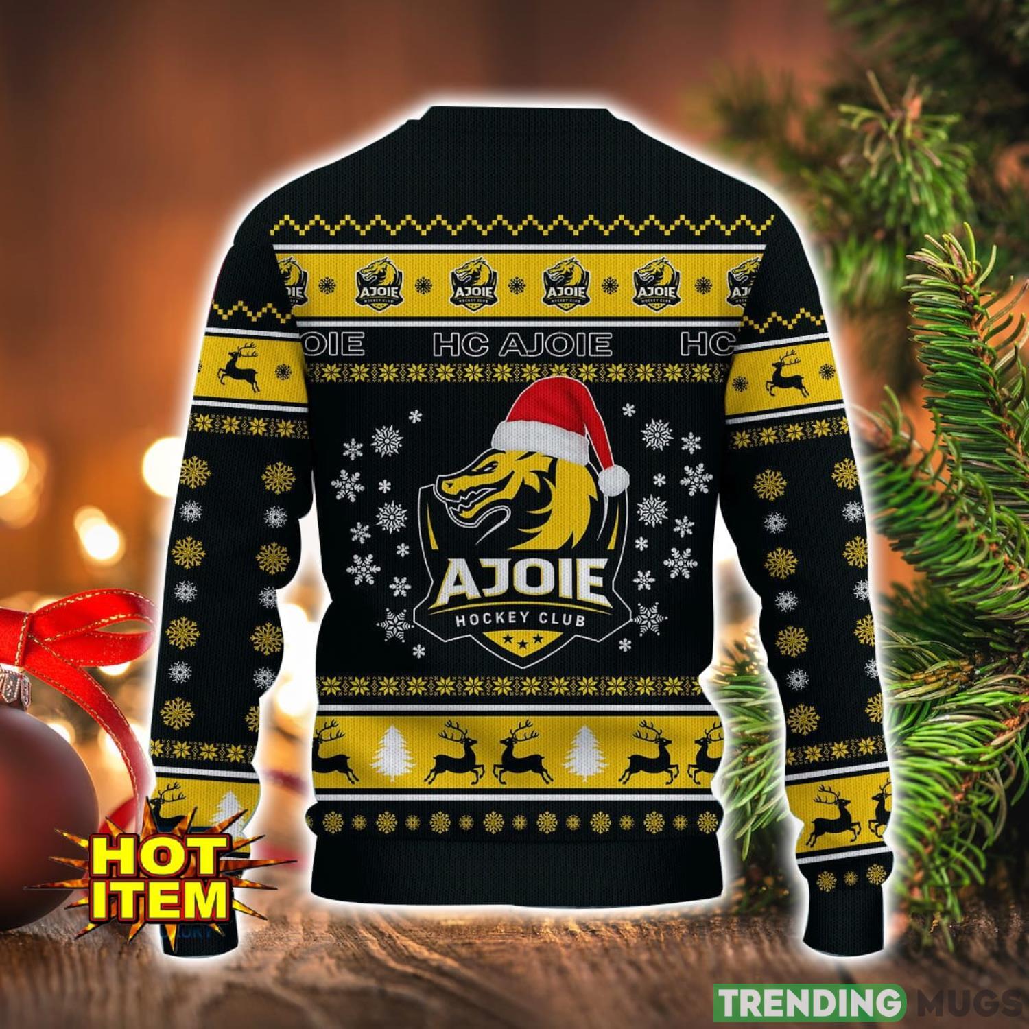 HC Ajoie 3D Ugly Christmas Sweater For Men And Women Sport Fans 3D Sweater HC Ajoie 3D Ugly Christmas Sweater For Men And Women Sport Fans 3D Sweater
