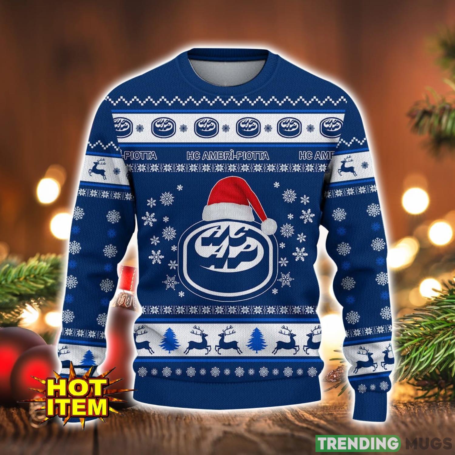 HC Ambri Piotta 3D Ugly Christmas Sweater For Men And Women Sport Fans 3D Sweater HC Ambri Piotta 3D Ugly Christmas Sweater For Men And Women Sport Fans 3D Sweater