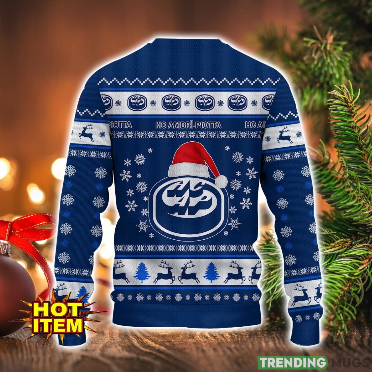 HC Ambri Piotta 3D Ugly Christmas Sweater For Men And Women Sport Fans 3D Sweater HC Ambri Piotta 3D Ugly Christmas Sweater For Men And Women Sport Fans 3D Sweater