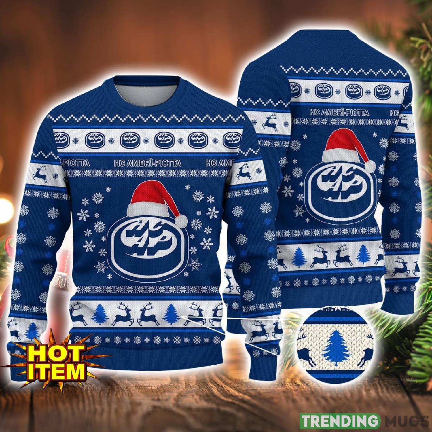 HC Ambri-Piotta 3D Ugly Christmas Sweater For Men And Women Sport Fans Product Photo 1 HC Ambri-Piotta 3D Ugly Christmas Sweater For Men And Women Sport Fans Product Photo 1