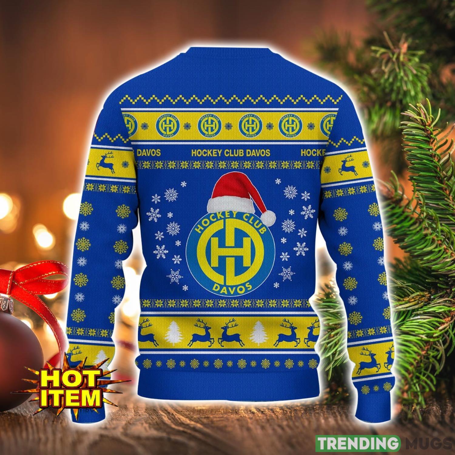 HC Davos 3D Ugly Christmas Sweater For Men And Women Sport Fans 3D Sweater HC Davos 3D Ugly Christmas Sweater For Men And Women Sport Fans 3D Sweater