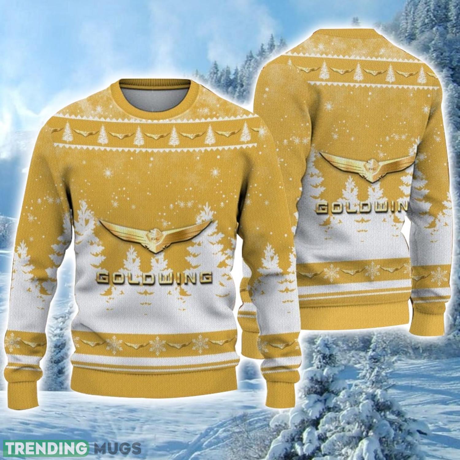 Honda Gold Wing Logo Wearing Santa Hat Christmas Gift Ugly Christmas Sweater For Car Lover 3D Sweater Product Photo 1 Honda Gold Wing Logo Wearing Santa Hat Christmas Gift Ugly Christmas Sweater For Car Lover 3D Sweater Product Photo 1