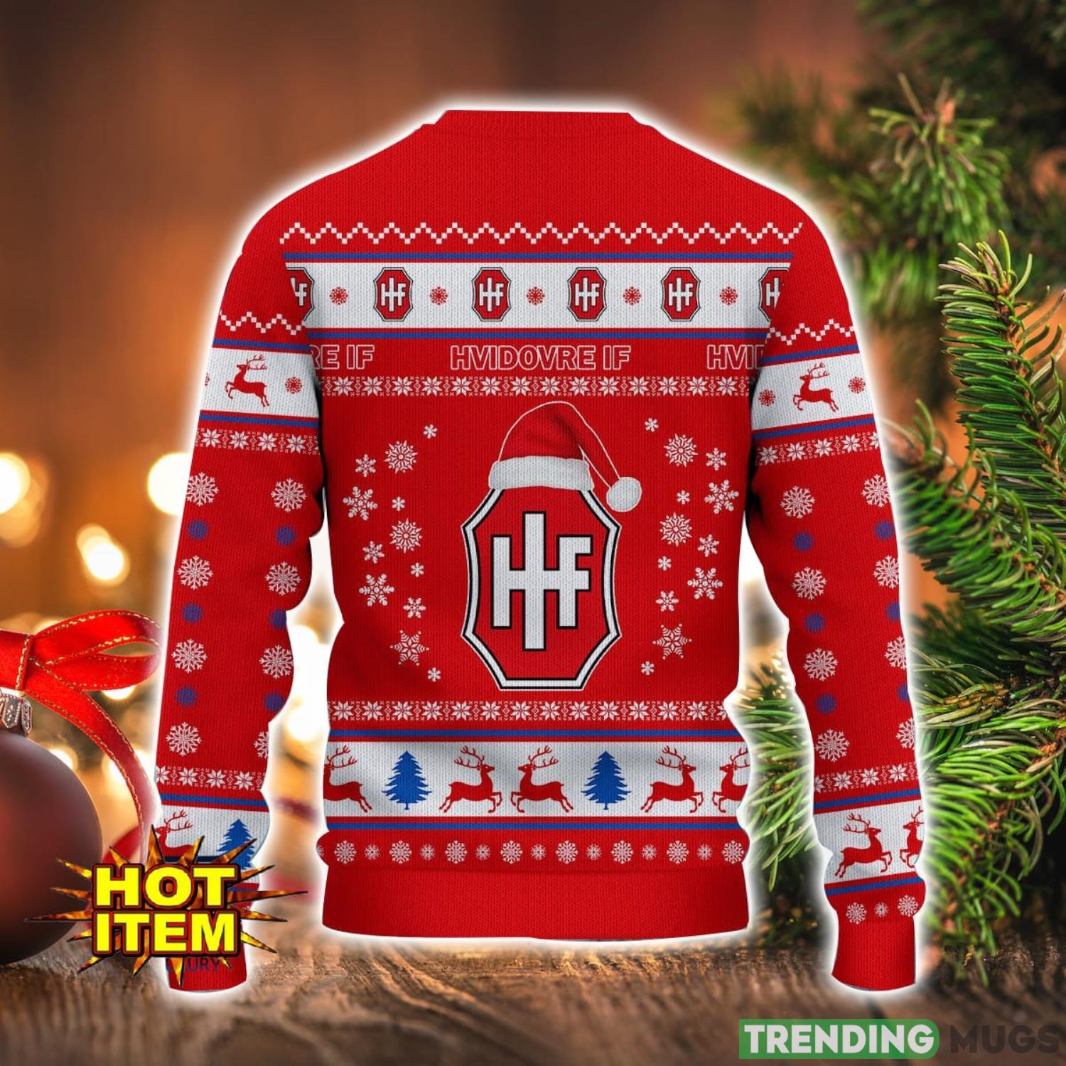 Hvidovre IF 3D Ugly Christmas Sweater For Men And Women Sport Fans 3D Sweater Hvidovre IF 3D Ugly Christmas Sweater For Men And Women Sport Fans 3D Sweater