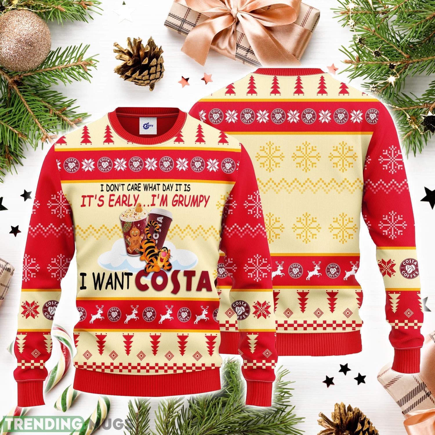 I Don't Care What Day It Is It's Early I'm Grumpy I Want Costa 3D Ugly Christmas Sweater Unisex Sweater Christmas Gift 3D Sweater I Don't Care What Day It Is It's Early I'm Grumpy I Want Costa 3D Ugly Christmas Sweater Unisex Sweater Christmas Gift Product Photo 1
