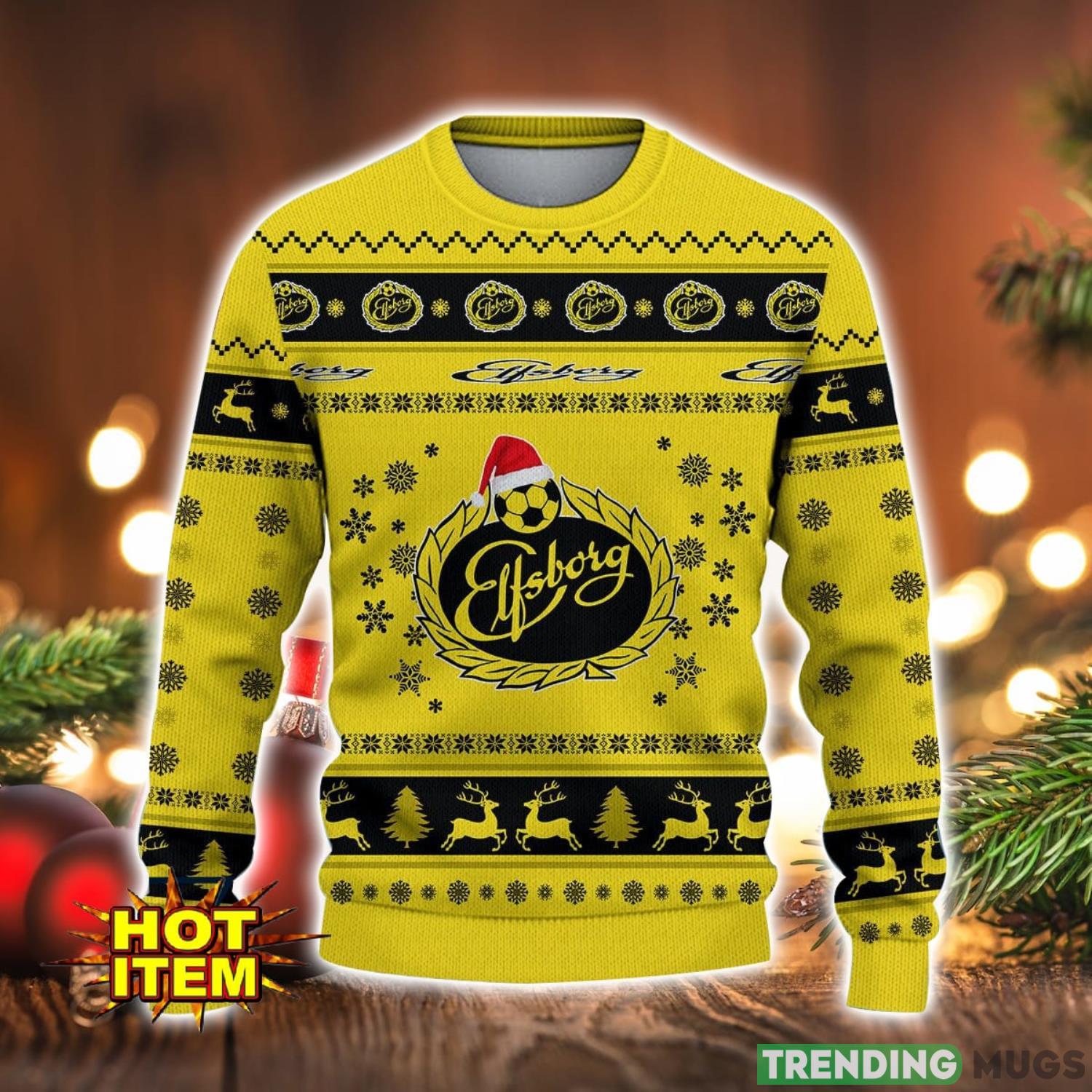 IF Elfsborg 3D Ugly Christmas Sweater For Men And Women Sport Fans 3D Sweater IF Elfsborg 3D Ugly Christmas Sweater For Men And Women Sport Fans 3D Sweater