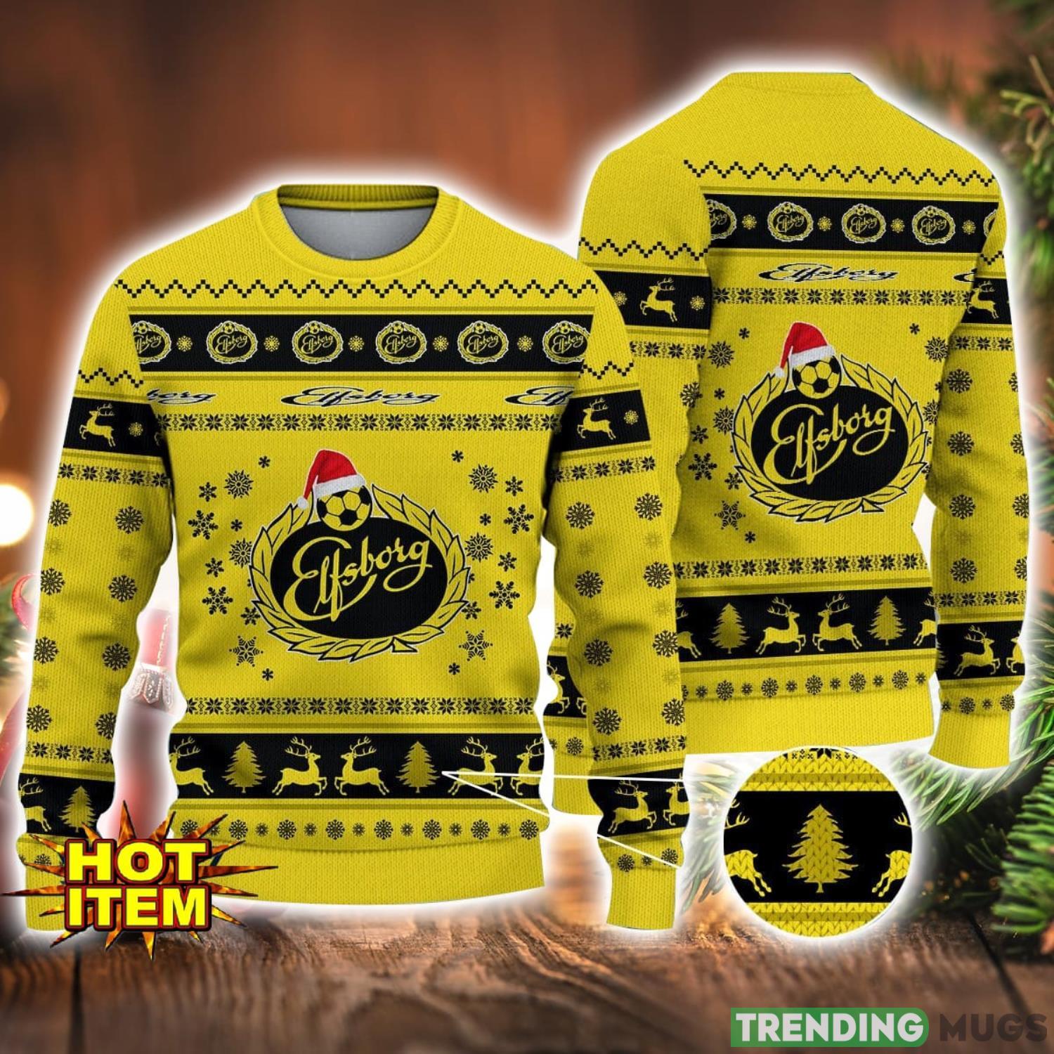 IF Elfsborg 3D Ugly Christmas Sweater For Men And Women Sport Fans Product Photo 1 IF Elfsborg 3D Ugly Christmas Sweater For Men And Women Sport Fans Product Photo 1