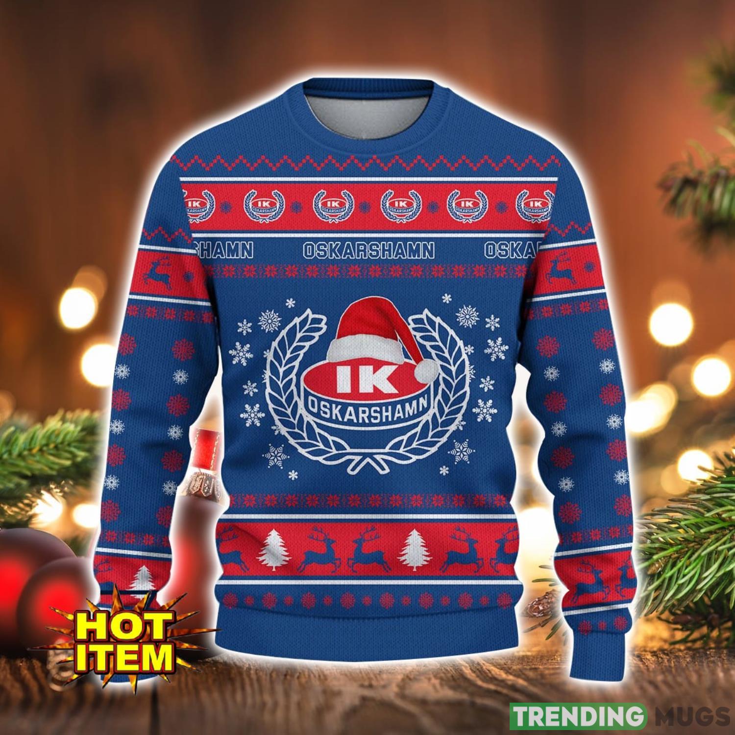 IK Oskarshamn 3D Ugly Christmas Sweater For Men And Women Sport Fans 3D Sweater IK Oskarshamn 3D Ugly Christmas Sweater For Men And Women Sport Fans 3D Sweater
