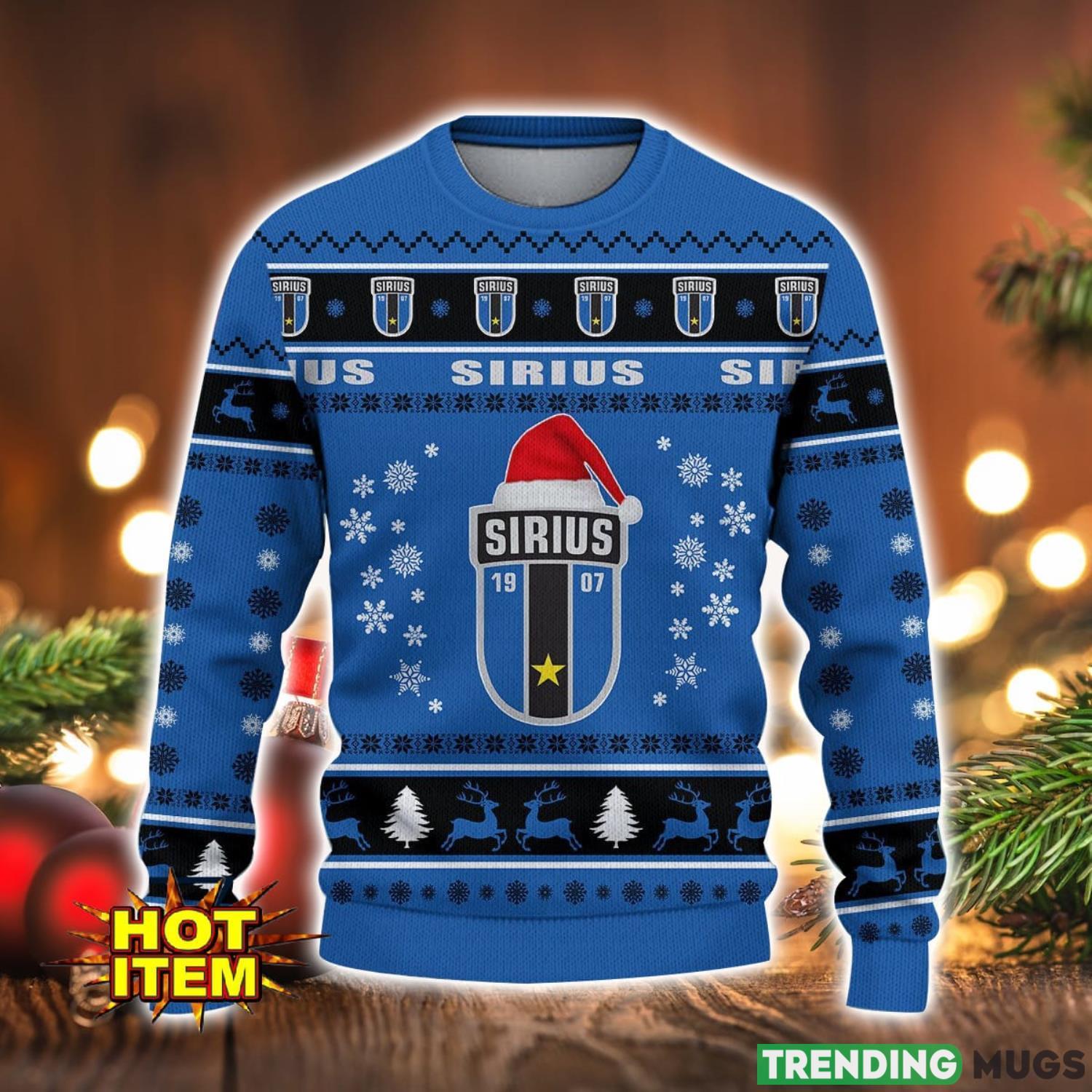 IK Sirius Fotboll 3D Ugly Christmas Sweater For Men And Women Sport Fans 3D Sweater IK Sirius Fotboll 3D Ugly Christmas Sweater For Men And Women Sport Fans 3D Sweater