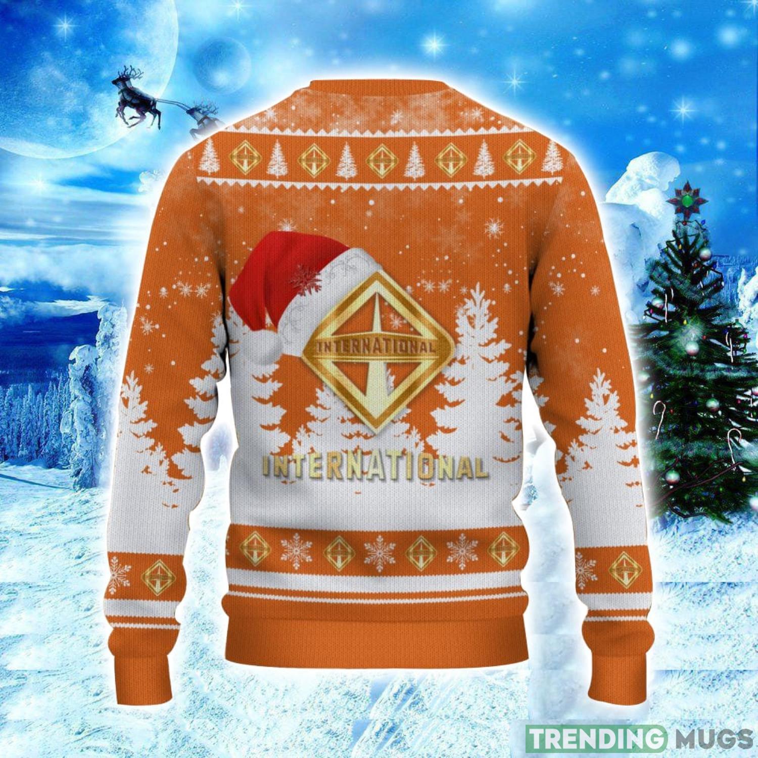 International Logo Wearing Santa Hat Christmas Gift Ugly Christmas Sweater Christmas Gift Ideas 3D Sweater International Logo Wearing Santa Hat Christmas Gift Ugly Christmas Sweater Christmas Gift Ideas 3D Sweater