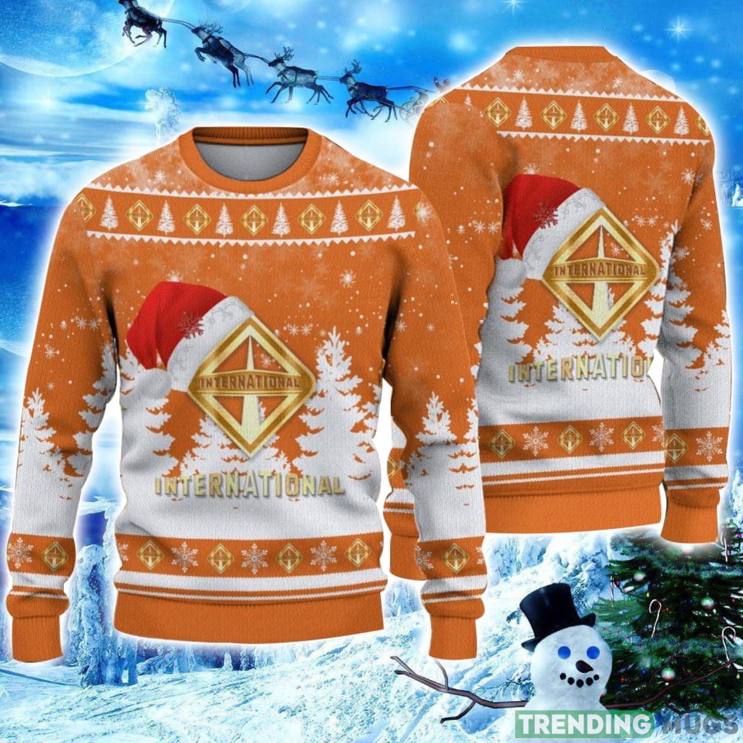 International Logo Wearing Santa Hat Christmas Gift Ugly Christmas Sweater Christmas Gift Ideas Product Photo 1 International Logo Wearing Santa Hat Christmas Gift Ugly Christmas Sweater Christmas Gift Ideas Product Photo 1