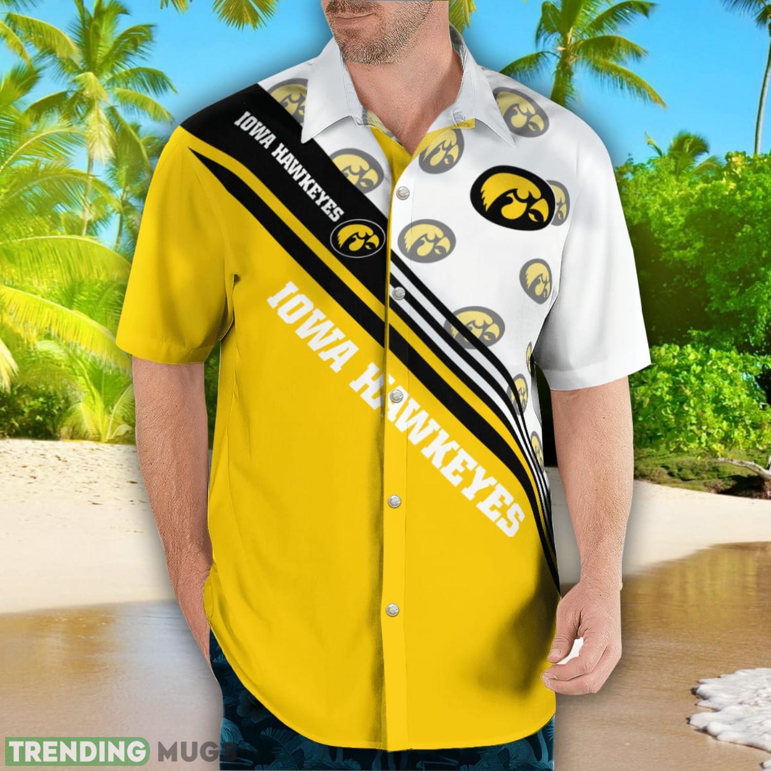 Iowa Hawkeyes Logo Printed Aloha Hawaiian Shirt Special Gift For Fans Hawaiian Shirt Iowa Hawkeyes Logo Printed Aloha Hawaiian Shirt Special Gift For Fans Hawaiian Shirt