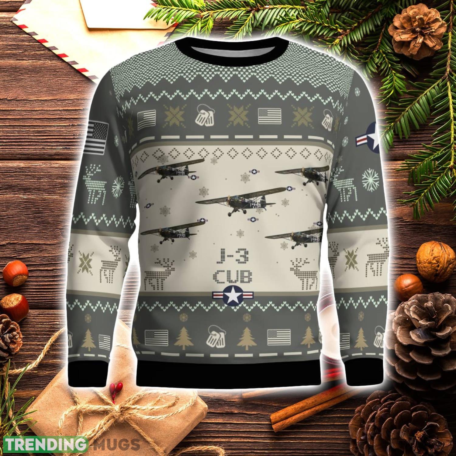 J 3 Cub J3 Aircraft New Trend Veteran Sweater Ugly Christmas Sweater Military Christmas Sweater 3D Sweater J 3 Cub J3 Aircraft New Trend Veteran Sweater Ugly Christmas Sweater Military Christmas Sweater 3D Sweater