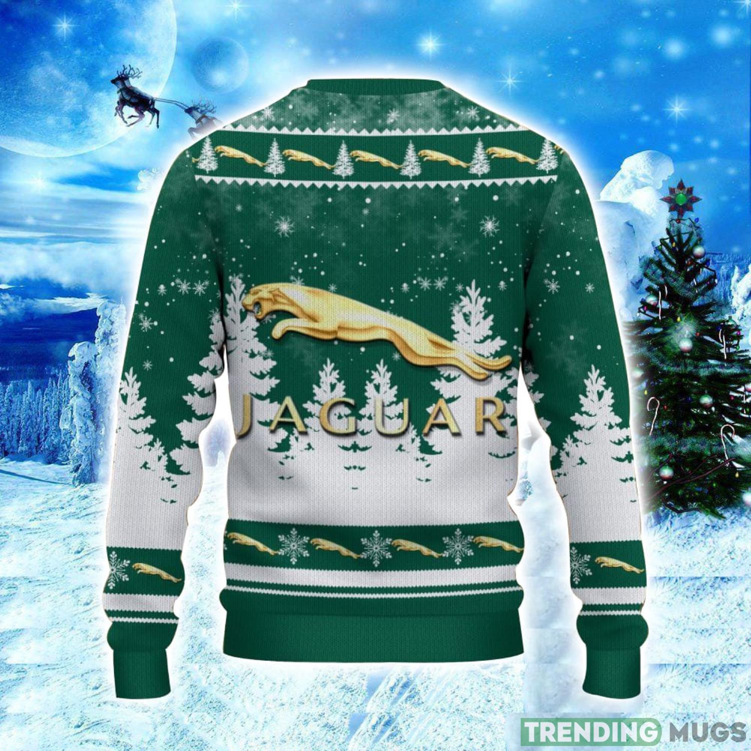 Jaguar Cars Logo Wearing Santa Hat Christmas Gift Ugly Christmas Sweater Christmas Gift Ideas 3D Sweater Jaguar Cars Logo Wearing Santa Hat Christmas Gift Ugly Christmas Sweater Christmas Gift Ideas 3D Sweater