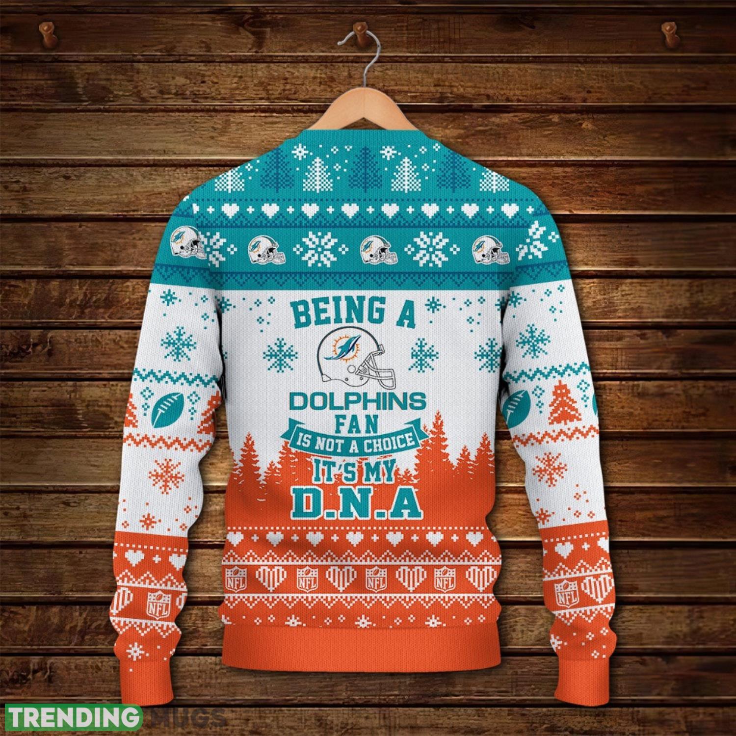 Jaylen Waddle Miami Dolphins Being A Dolphins Fan Is My D.N.A NFL Ugly Christmas Sweater Christmas Gift For Sport Fans 3D Sweater Jaylen Waddle Miami Dolphins Being A Dolphins Fan Is My D.N.A NFL Ugly Christmas Sweater Christmas Gift For Sport Fans 3D Sweater