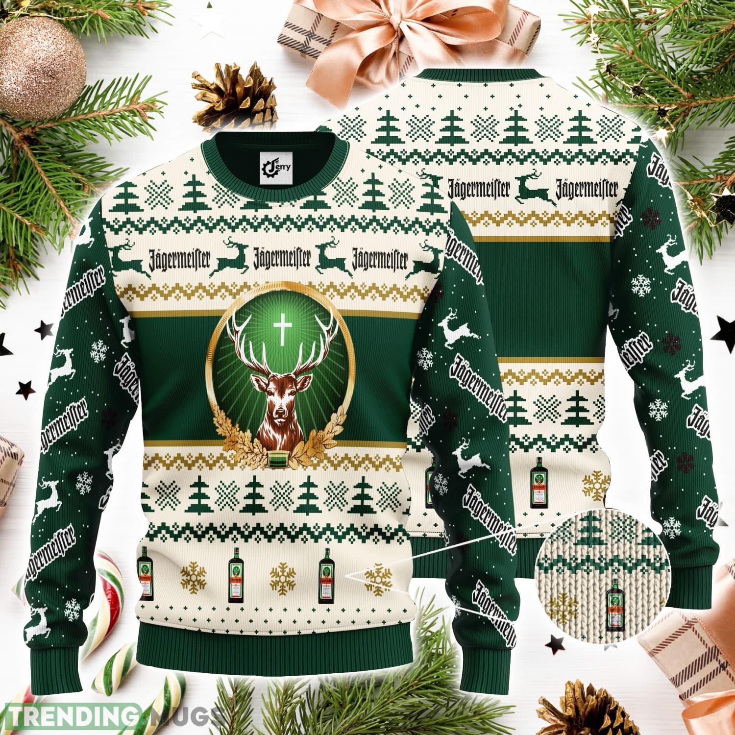 J'Germeister Lover Reindeer 3D Ugly Christmas Sweater Unisex Sweater Christmas Gift Product Photo 1 J'Germeister Lover Reindeer 3D Ugly Christmas Sweater Unisex Sweater Christmas Gift Product Photo 1