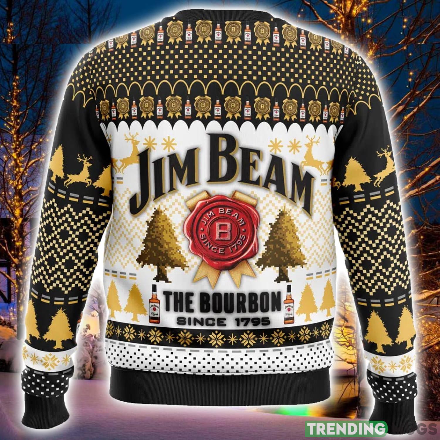 Jim Beam The Bourbon Ugly Christmas Sweater 3D Printed Men And Women Christmas Hoiliday Gift 3D Sweater Jim Beam The Bourbon Ugly Christmas Sweater 3D Printed Men And Women Christmas Hoiliday Gift 3D Sweater