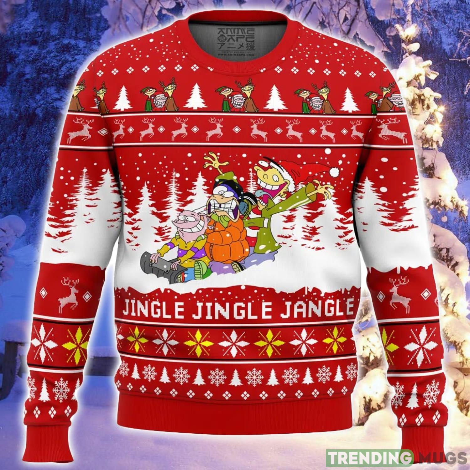 Jingle Jingle Jangle Ed Edd n Eddy Ugly Christmas Sweater Holiday Gift Christmas Sweater Product Photo 1