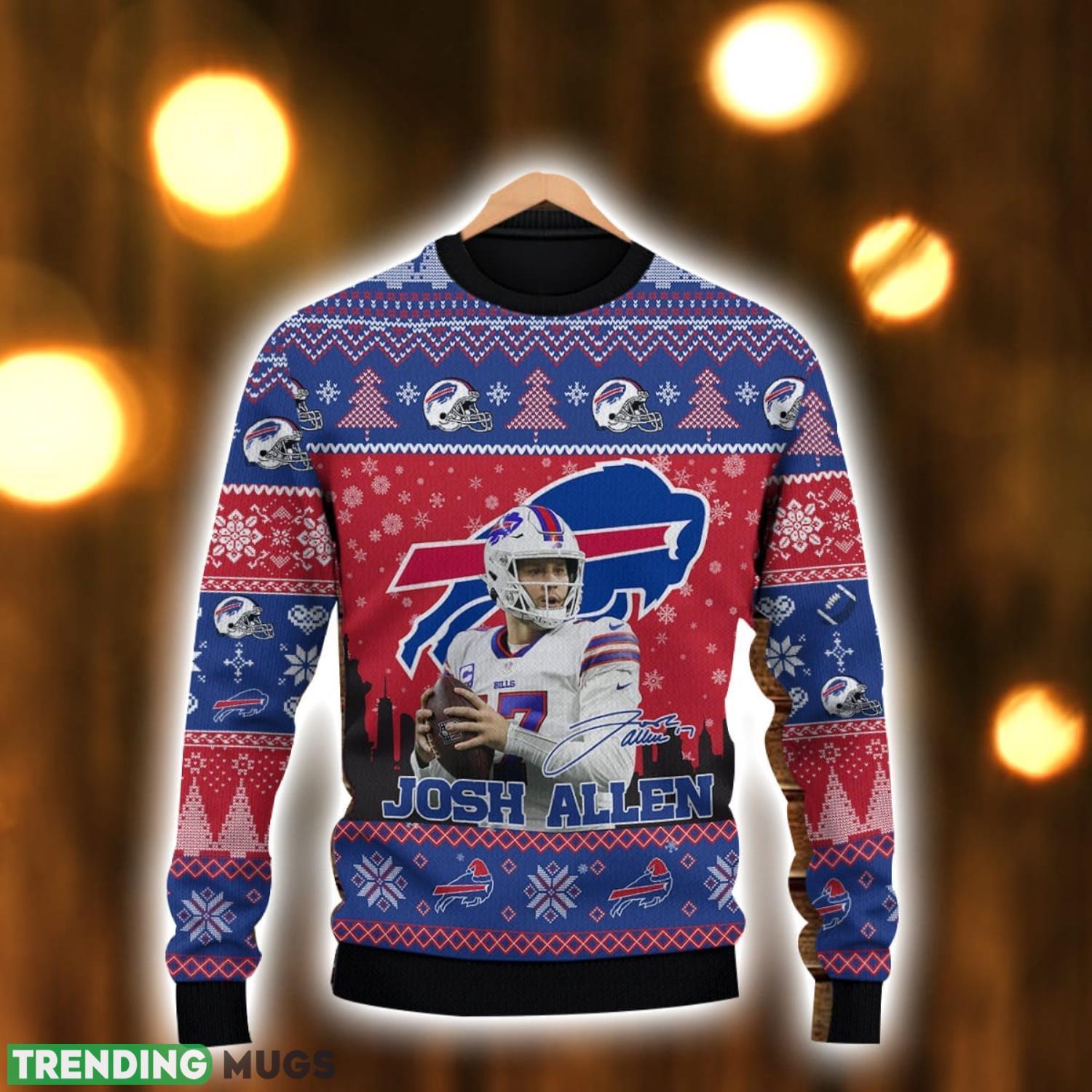 Josh Allen Buffalo Bills Just One Before I Die NFL Ugly Christmas Sweater Christmas Gift For Sport Fans 3D Sweater Josh Allen Buffalo Bills Just One Before I Die NFL Ugly Christmas Sweater Christmas Gift For Sport Fans 3D Sweater