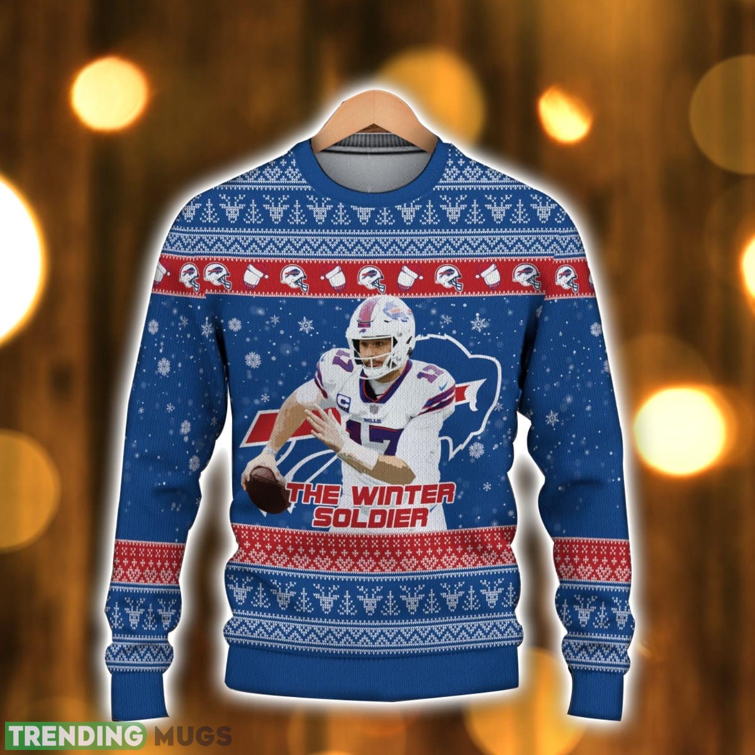 Josh Allen The Winter Soldier Stronger Together NFL Ugly Christmas Sweater Christmas Gift For Sport Fans 3D Sweater Josh Allen The Winter Soldier Stronger Together NFL Ugly Christmas Sweater Christmas Gift For Sport Fans 3D Sweater