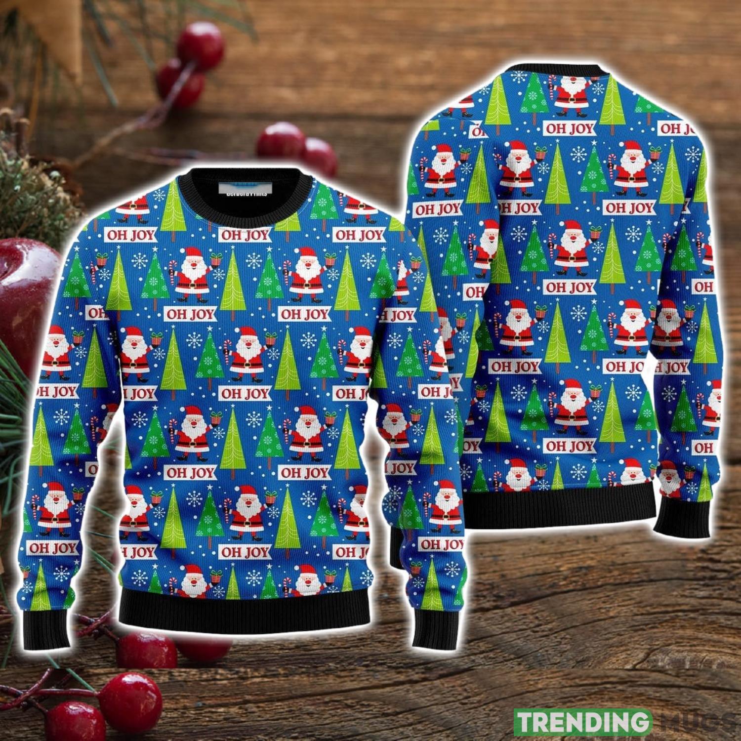 Joyful Holiday Santa Claus Ugly Christmas Sweater Christmas Holiday Gift For Men And Women Product Photo 1 Joyful Holiday Santa Claus Ugly Christmas Sweater Christmas Holiday Gift For Men And Women Product Photo 1