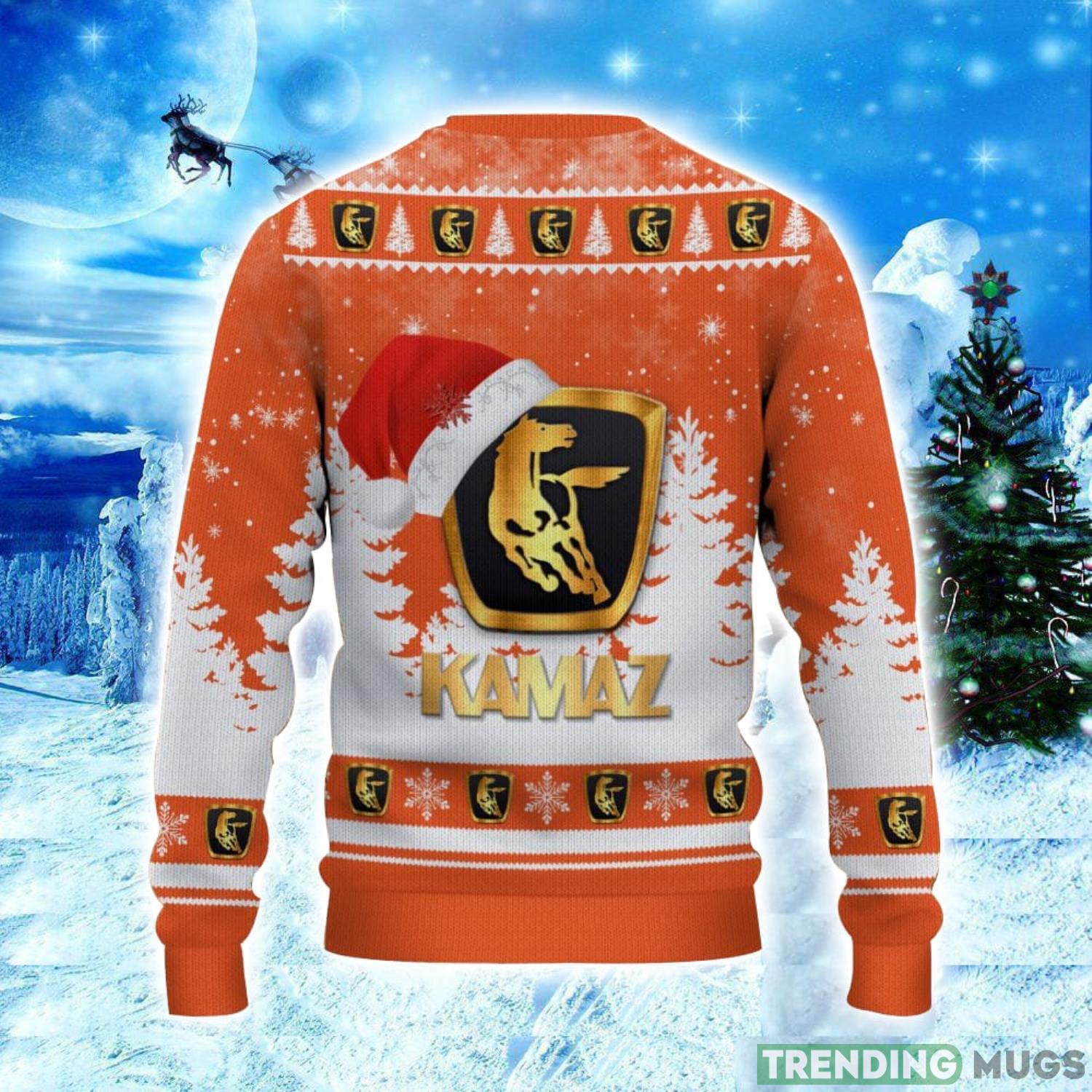 Kamaz Logo Wearing Santa Hat Christmas Gift Ugly Christmas Sweater Christmas Gift Ideas 3D Sweater Kamaz Logo Wearing Santa Hat Christmas Gift Ugly Christmas Sweater Christmas Gift Ideas 3D Sweater