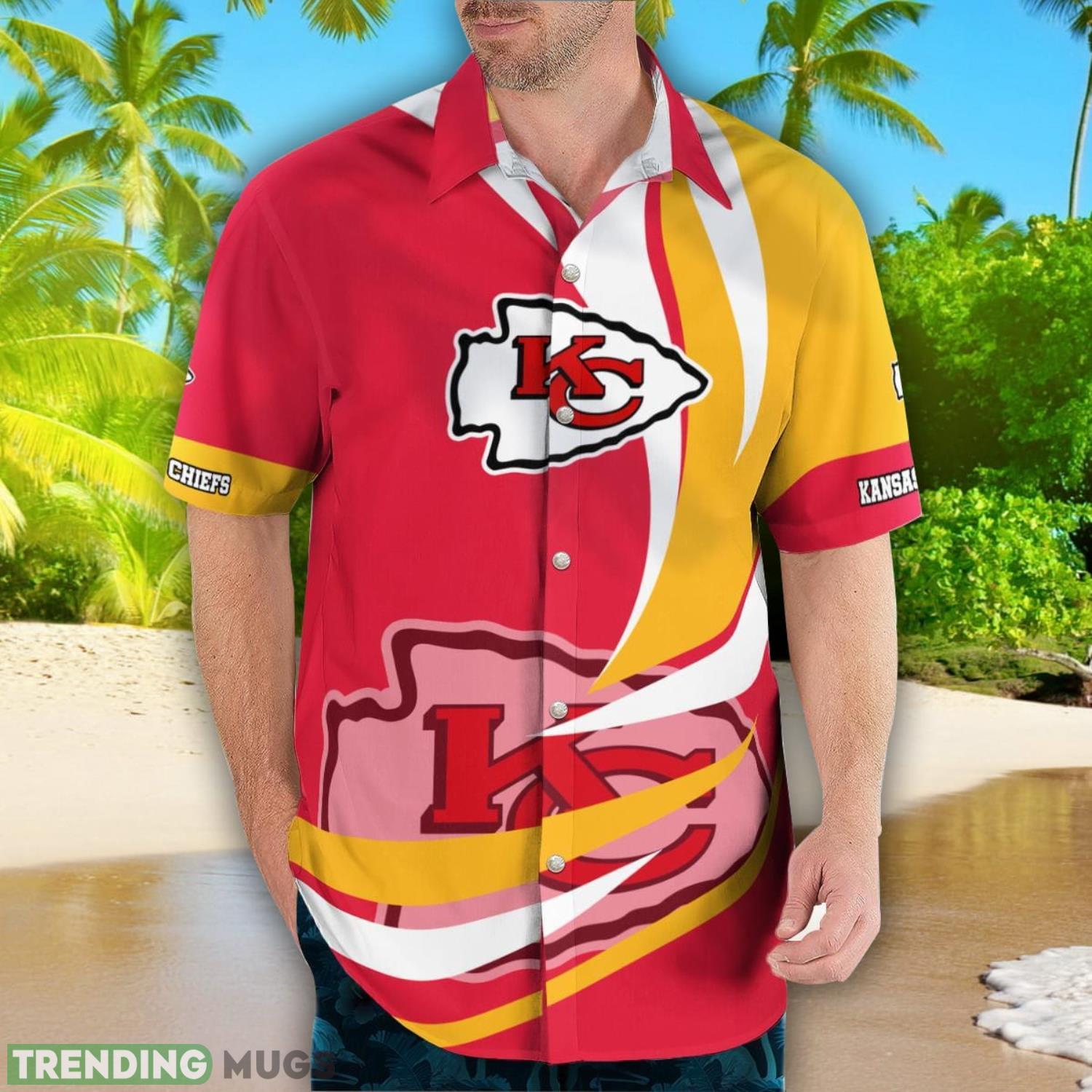 Kansas City Chiefs Short Sleeve Button Up Hawaiian Shirt Hawaiian Shirt Kansas City Chiefs Short Sleeve Button Up Hawaiian Shirt Hawaiian Shirt